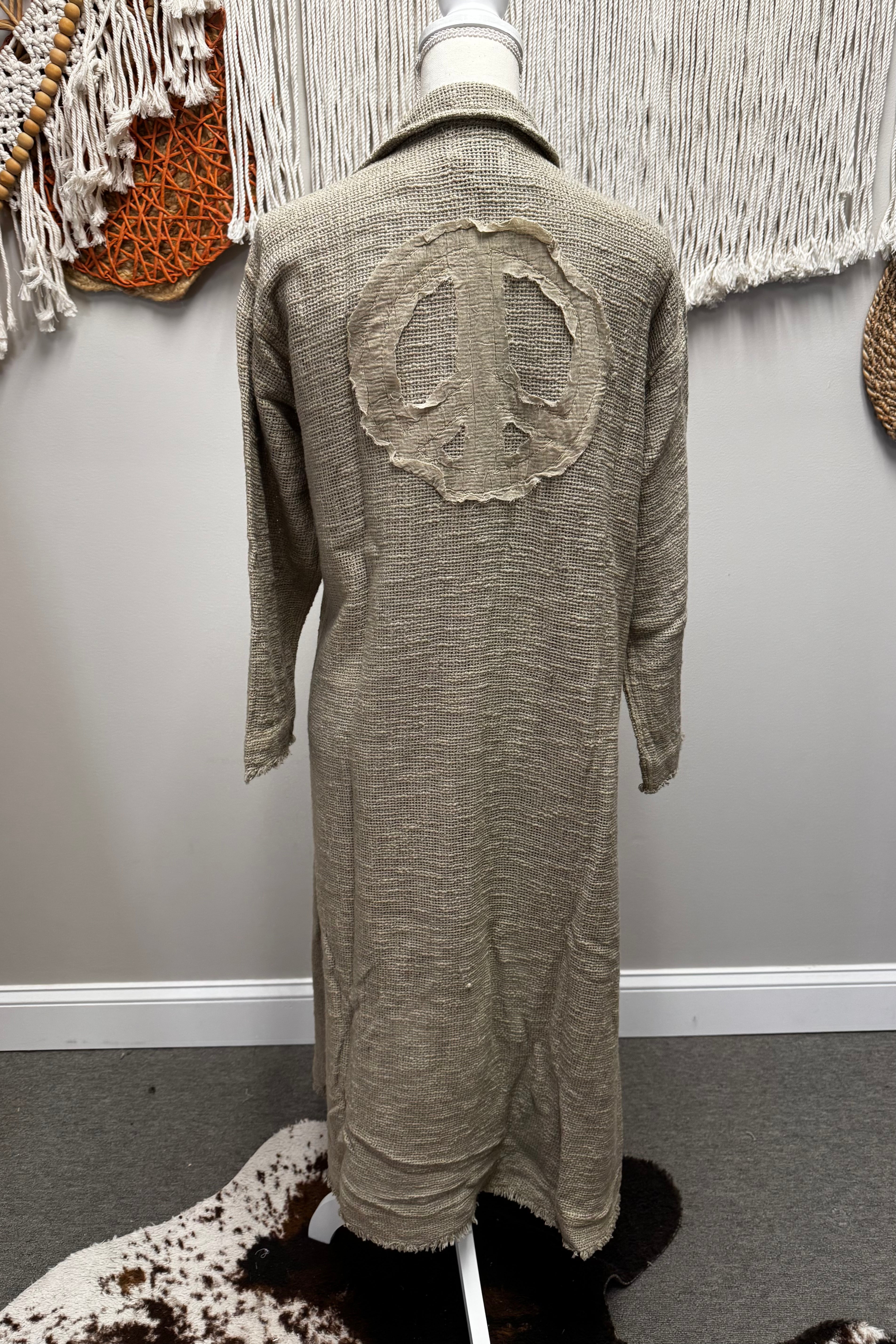 Be in Peace Cardigan in Taupe