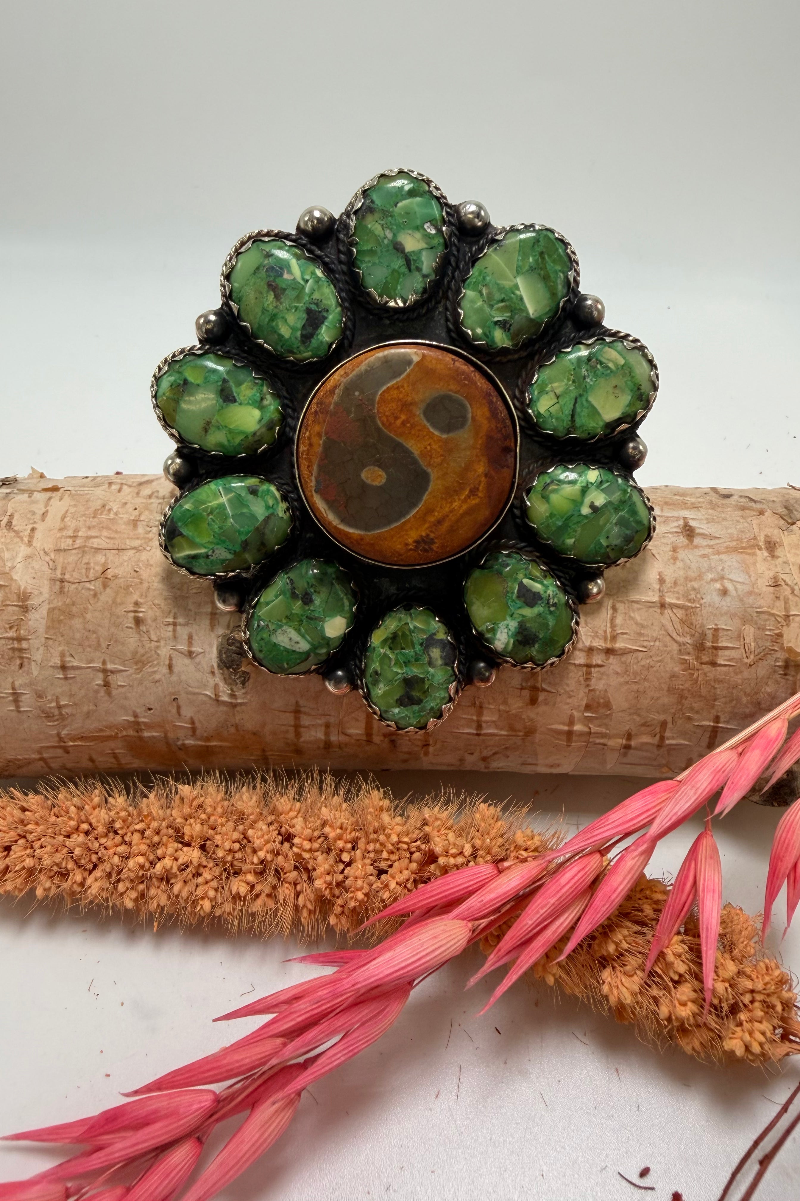 Biggie Green Vibes Yin Yang Ring