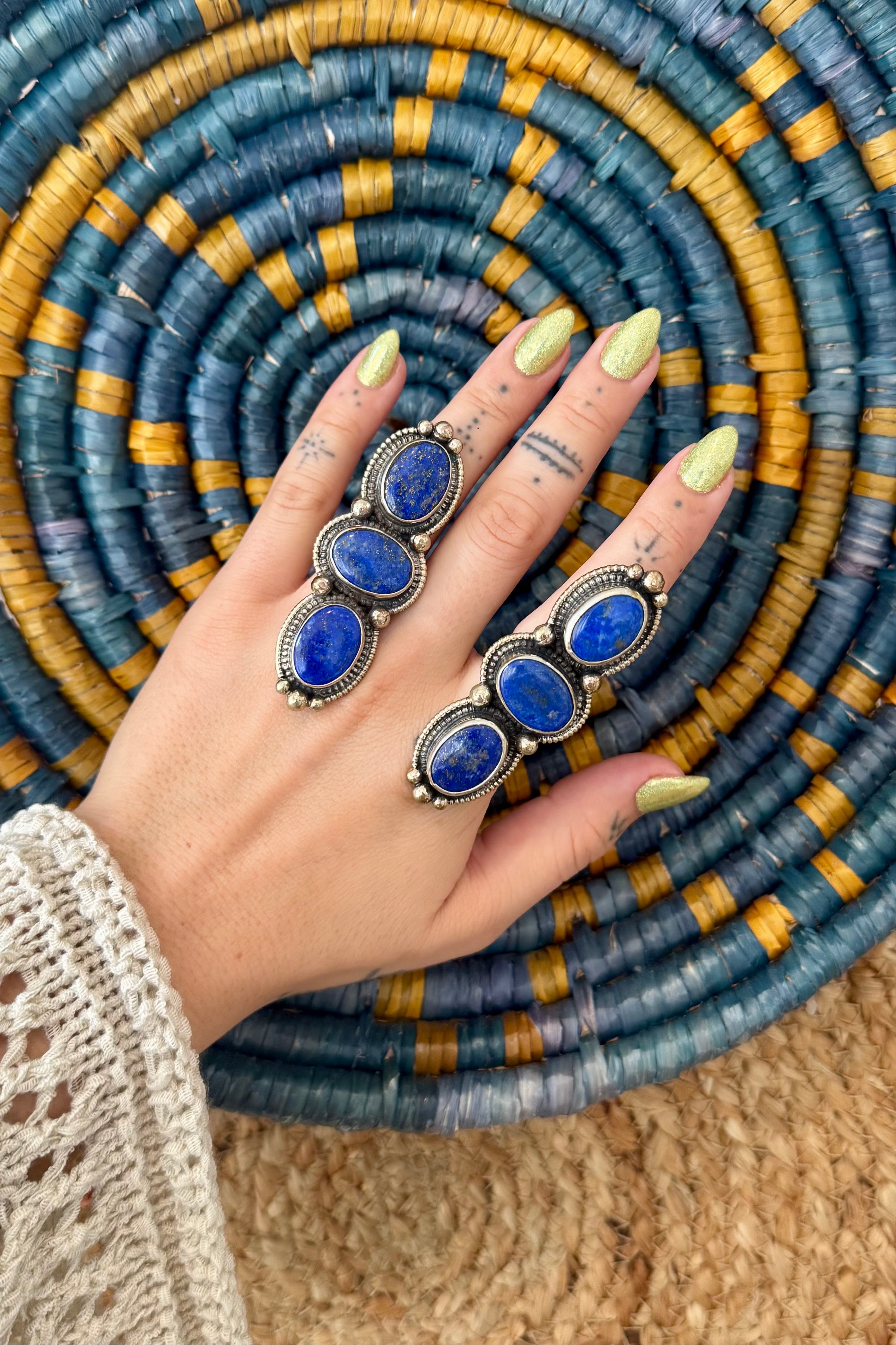 Lapis Stunner Tiered Ring