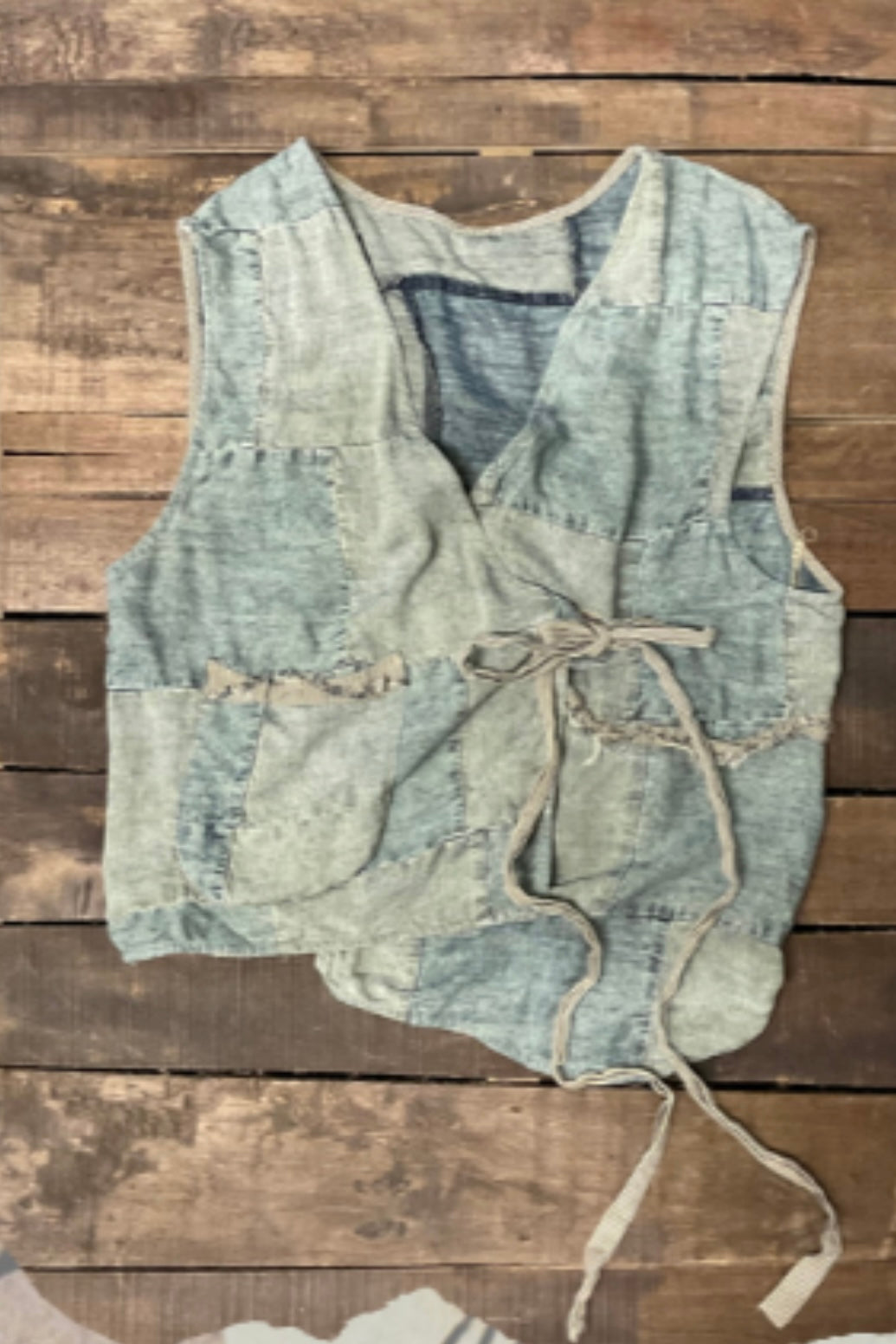 Preorder Patchwork Skies Wrap Top