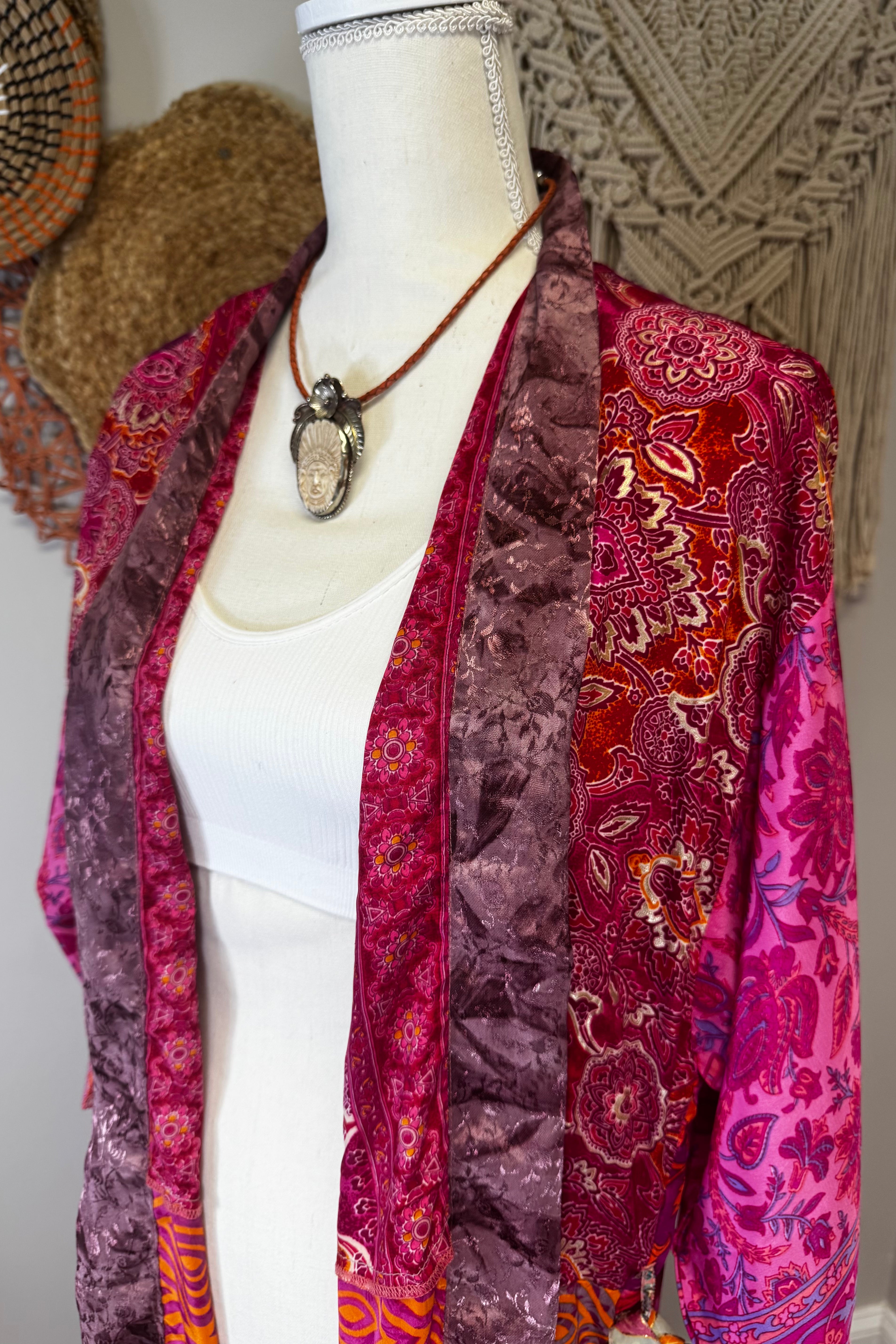 Poly Silk Kimono Combo F