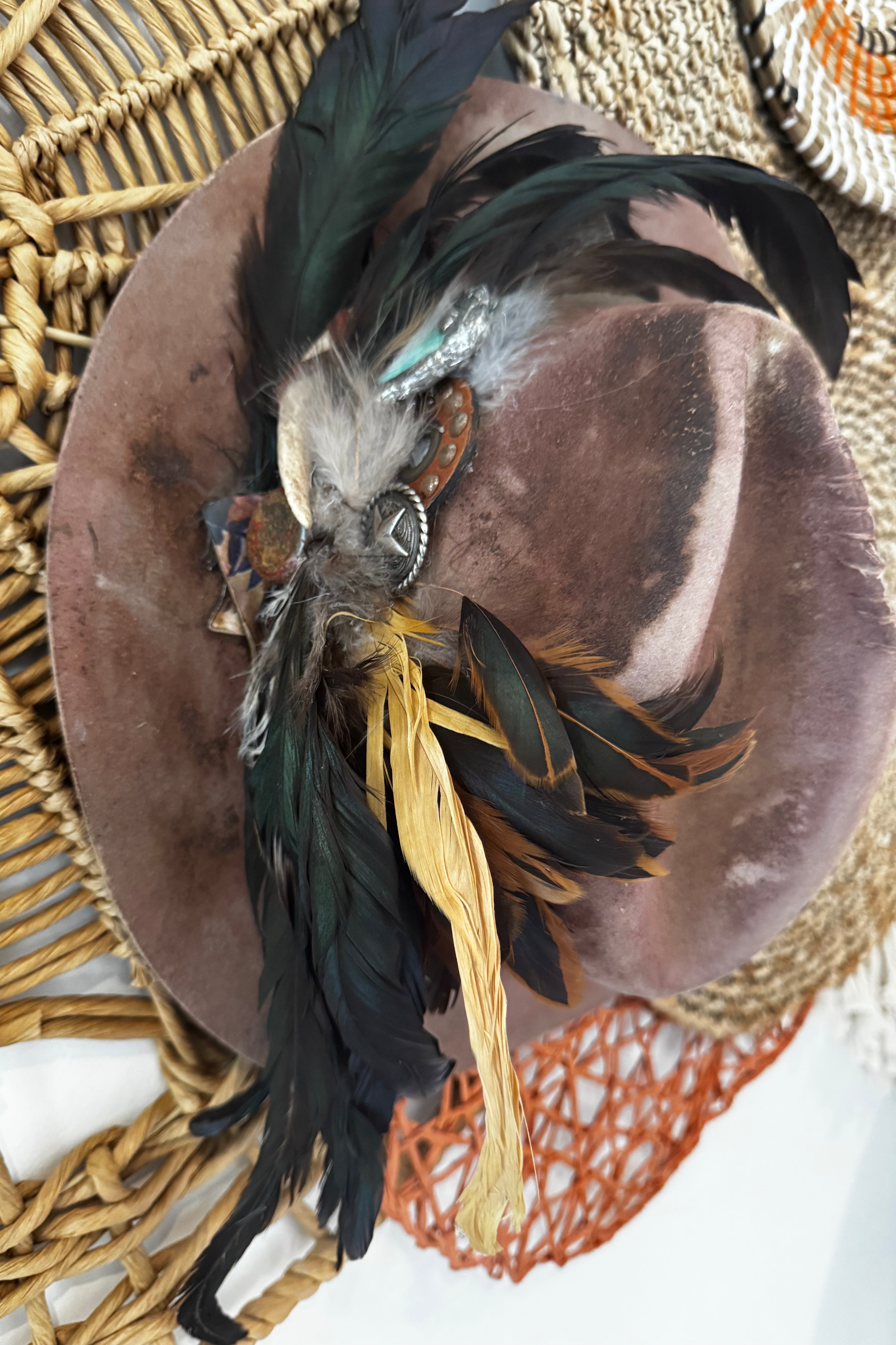 Elanor BIG Feather Handmade Statement Cowgirl Hat