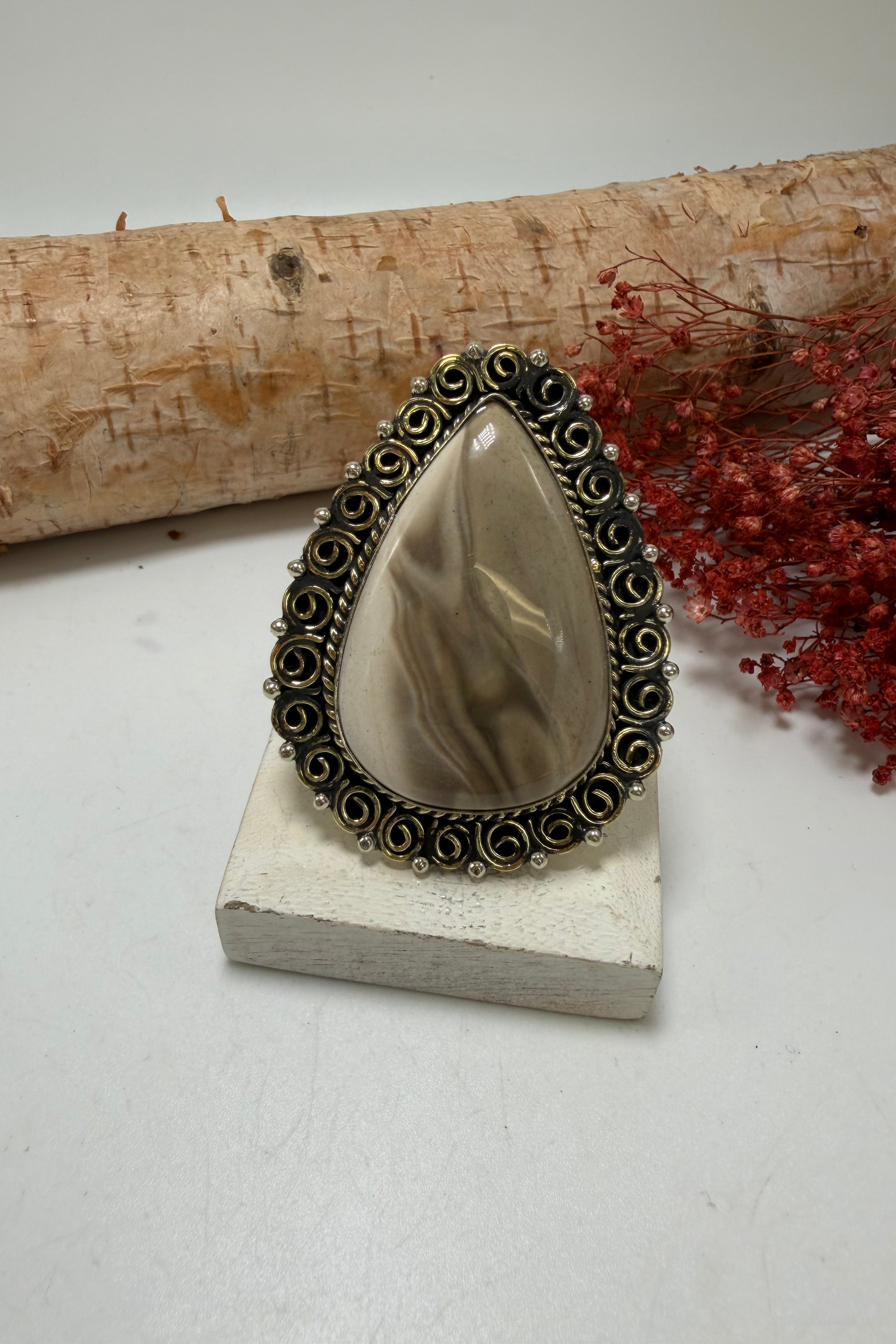 Milky Ways Teardrop Ring