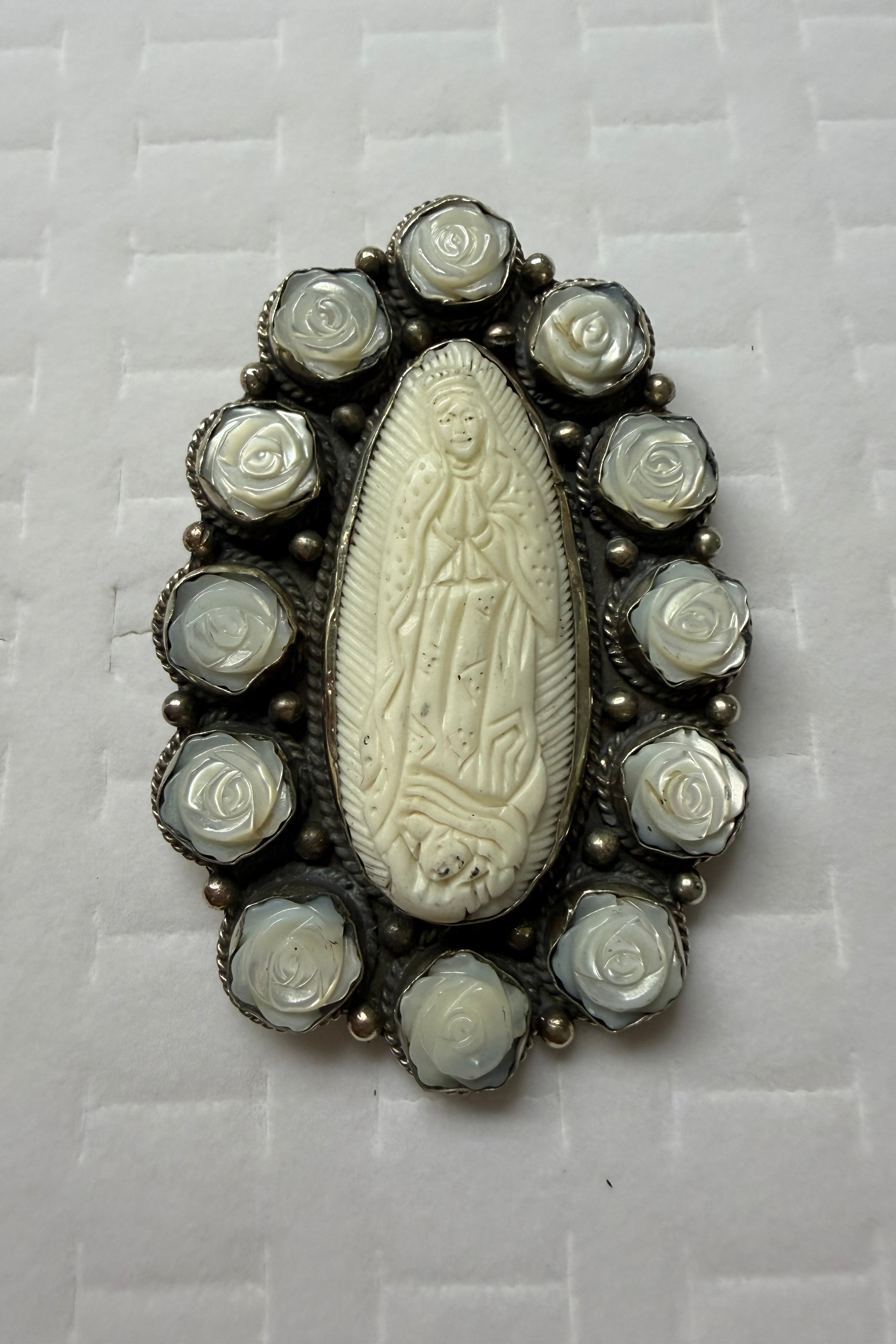 Surrounded By Roses Mother Mary Ring