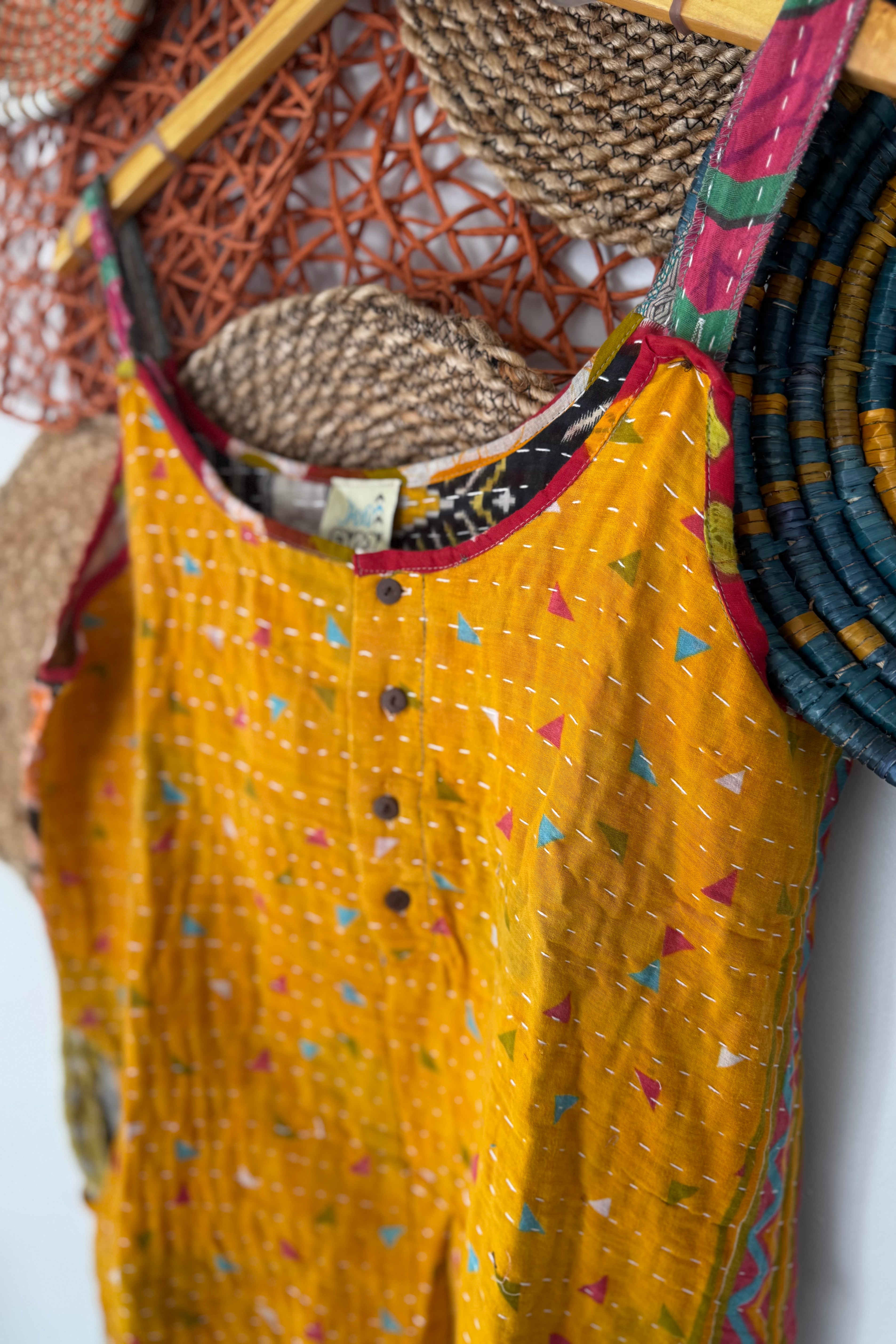 Kantha Sunrise Romper Combo J