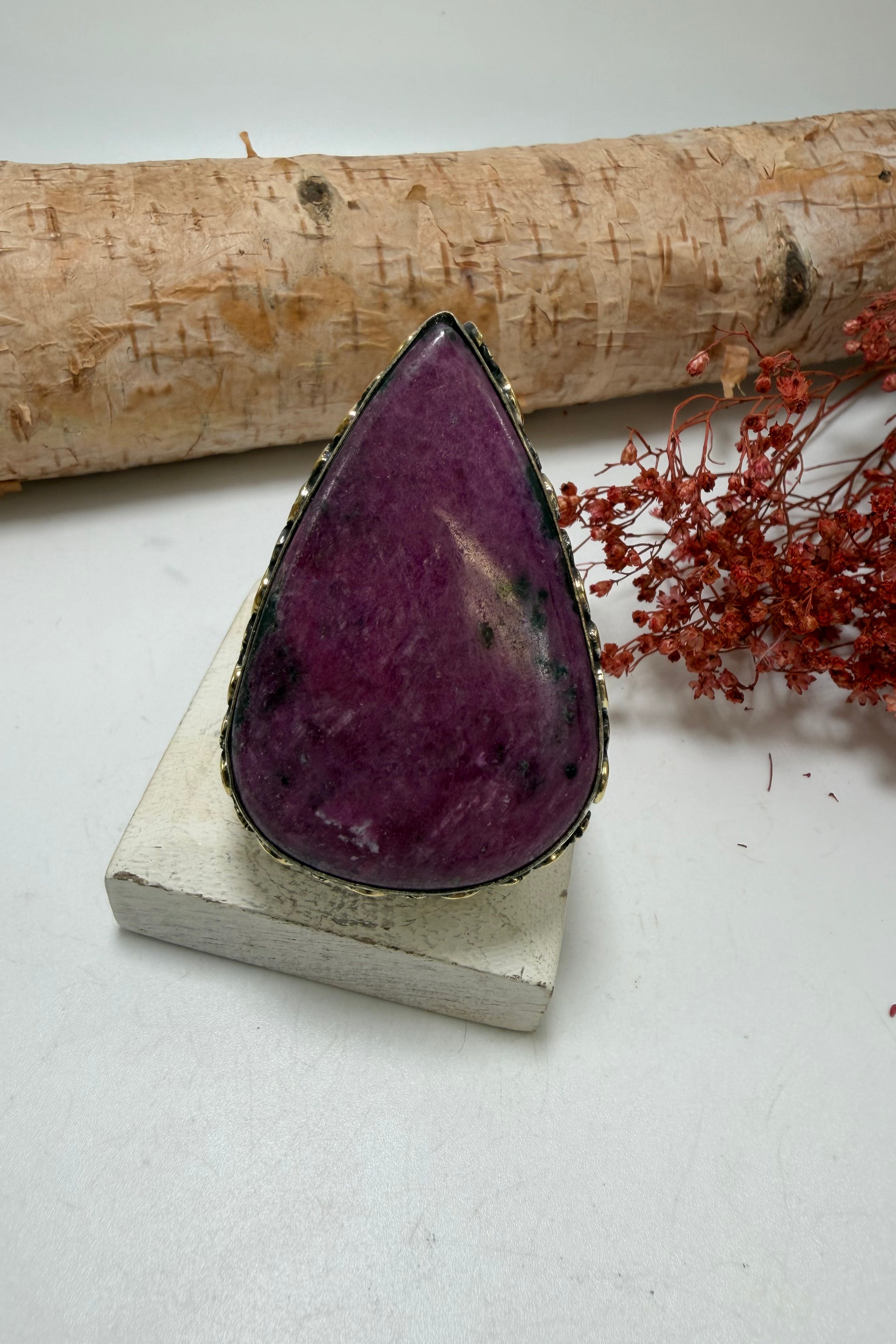 Purple Fantasy Teardrop Ring