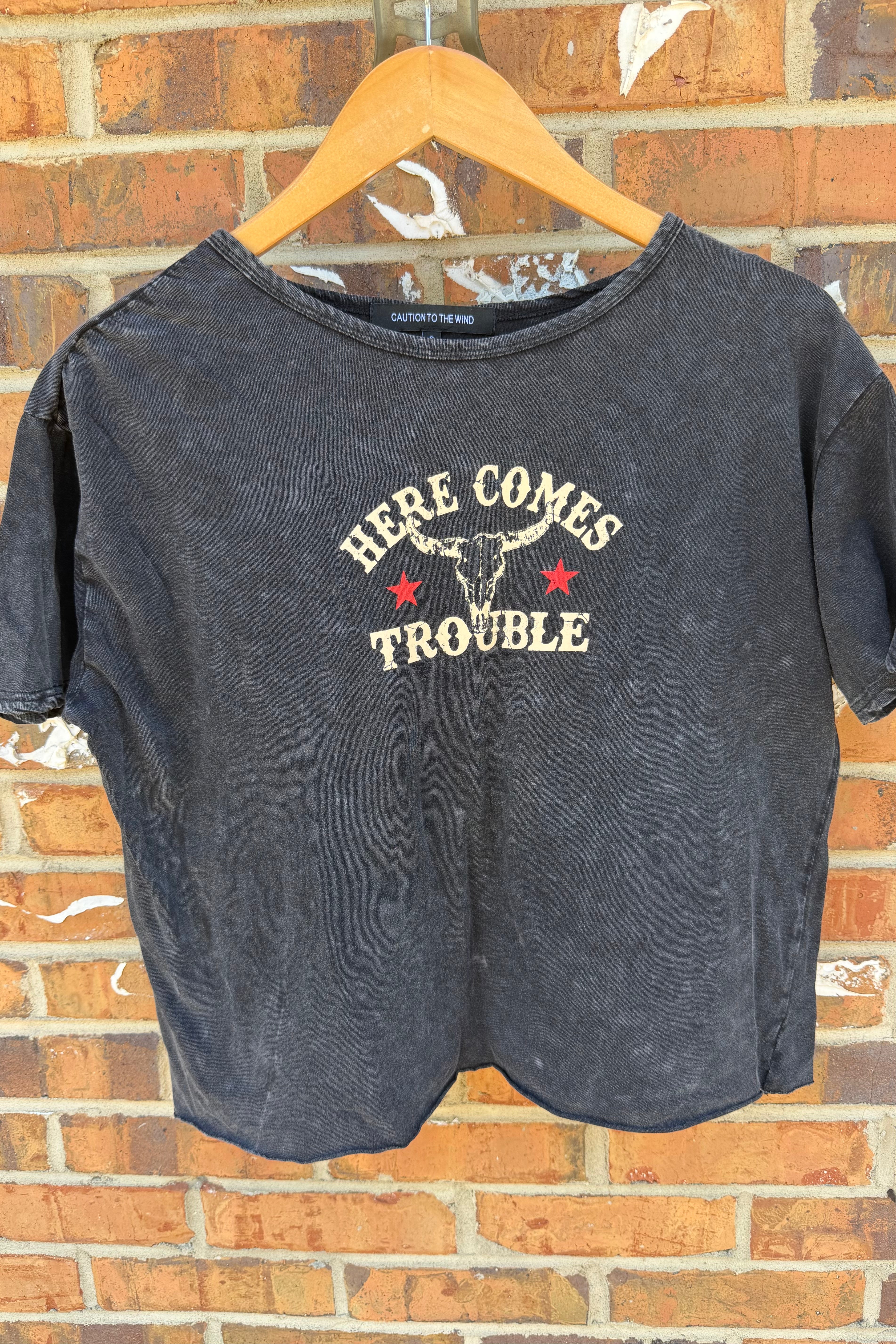 Finals Sale - Swing Tee Here Comes Trouble