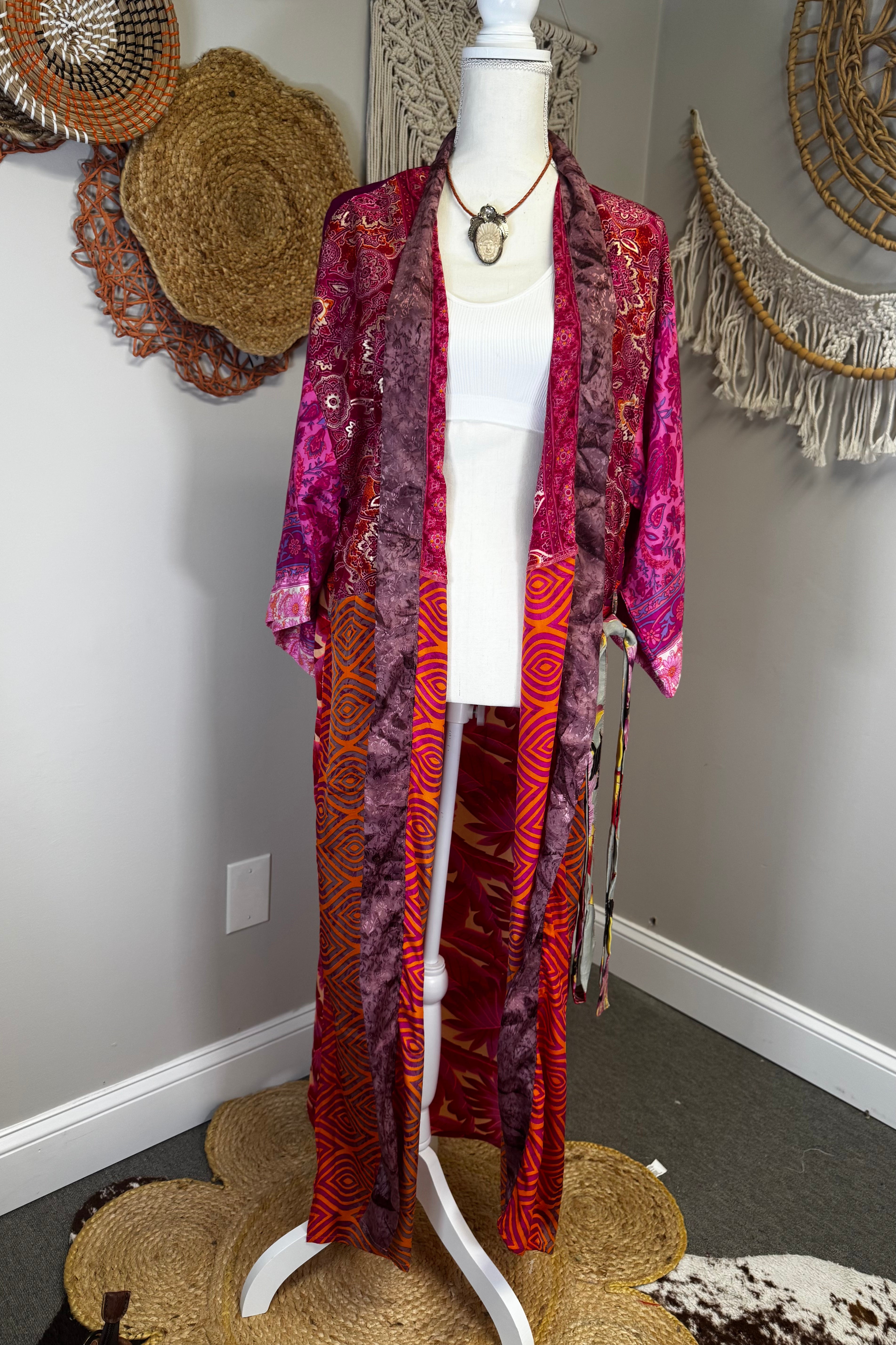 Poly Silk Kimono Combo F