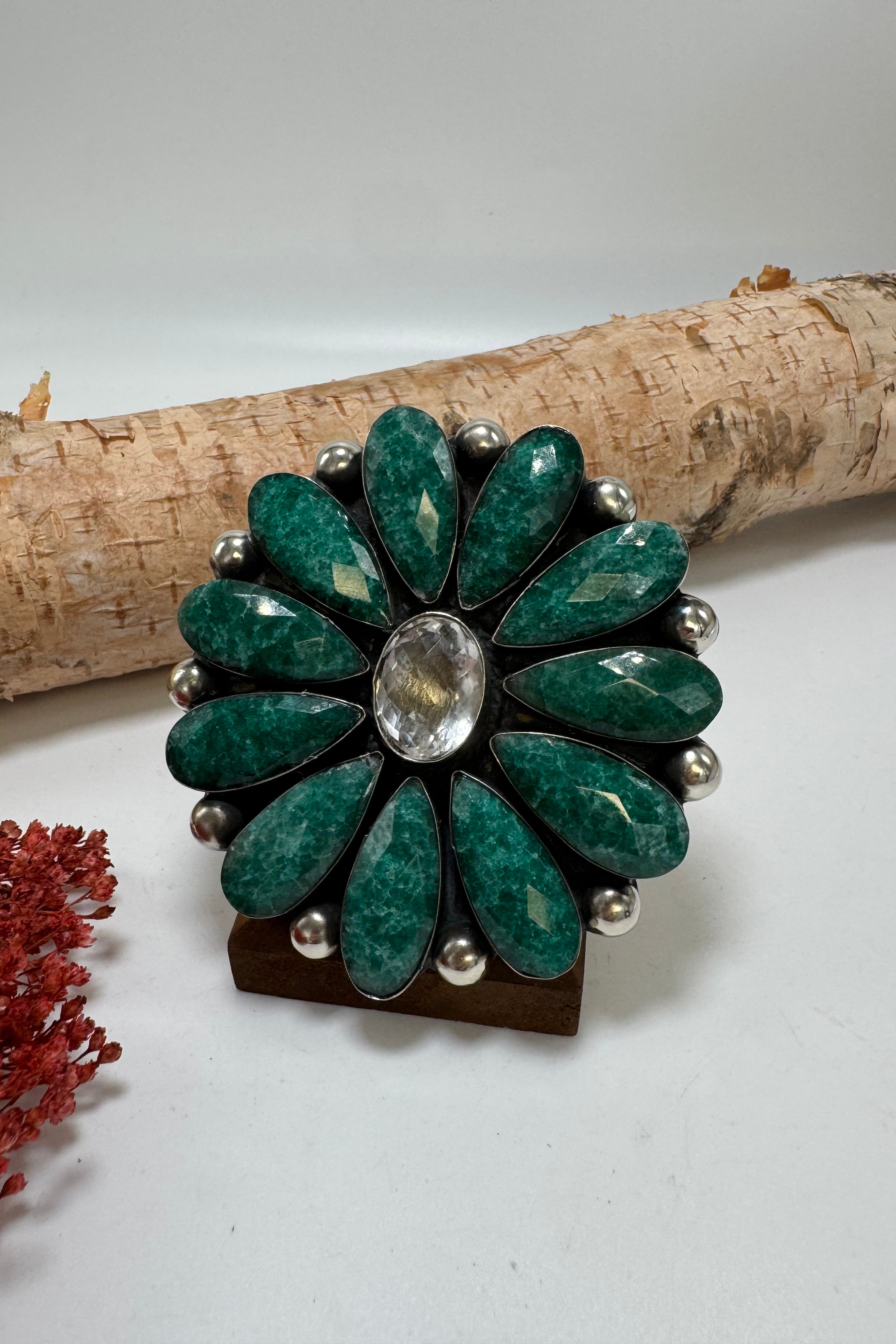 Ring Around The Green Stone Ring
