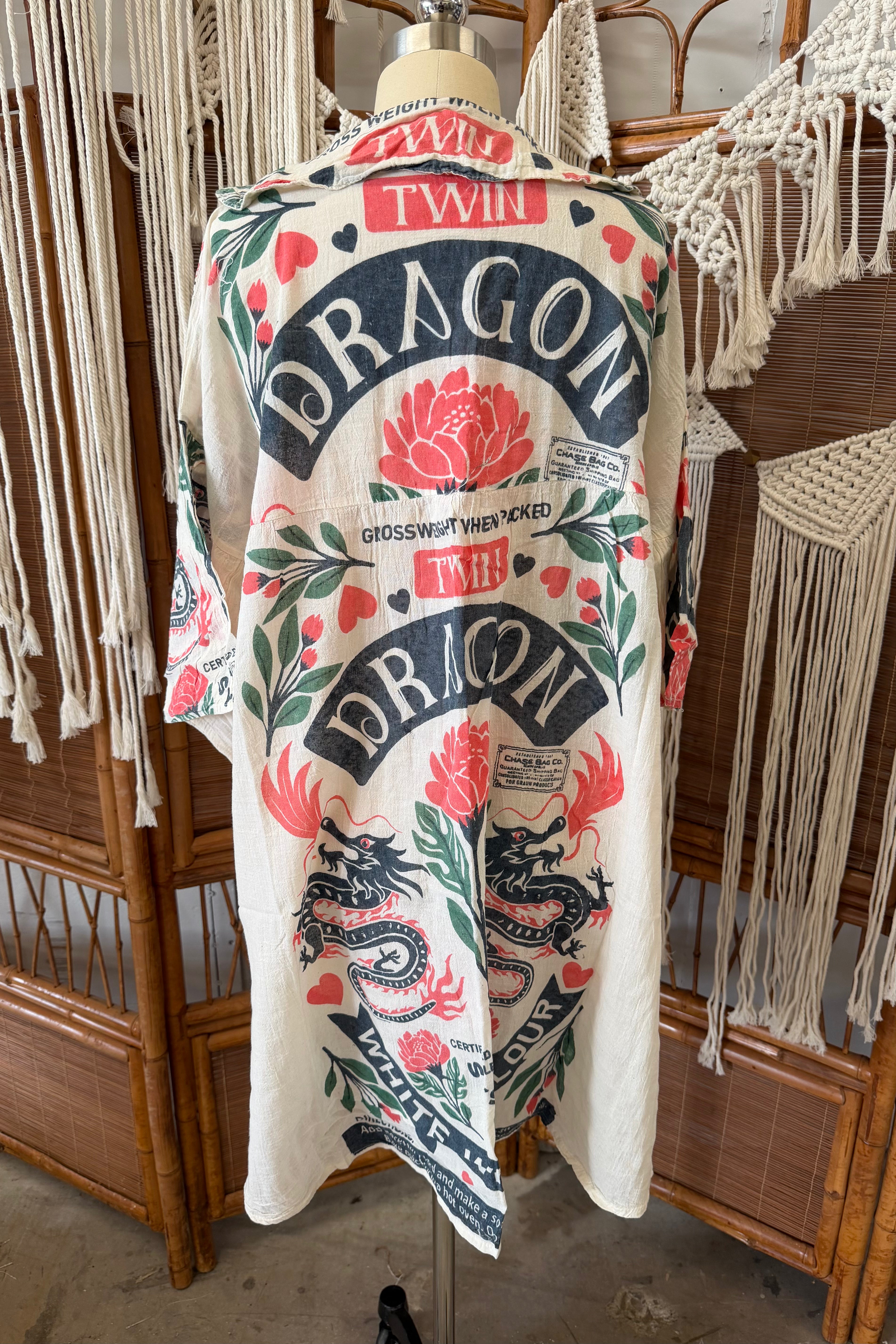 The Dragon Collard Lightweight Cotton Midi Dress