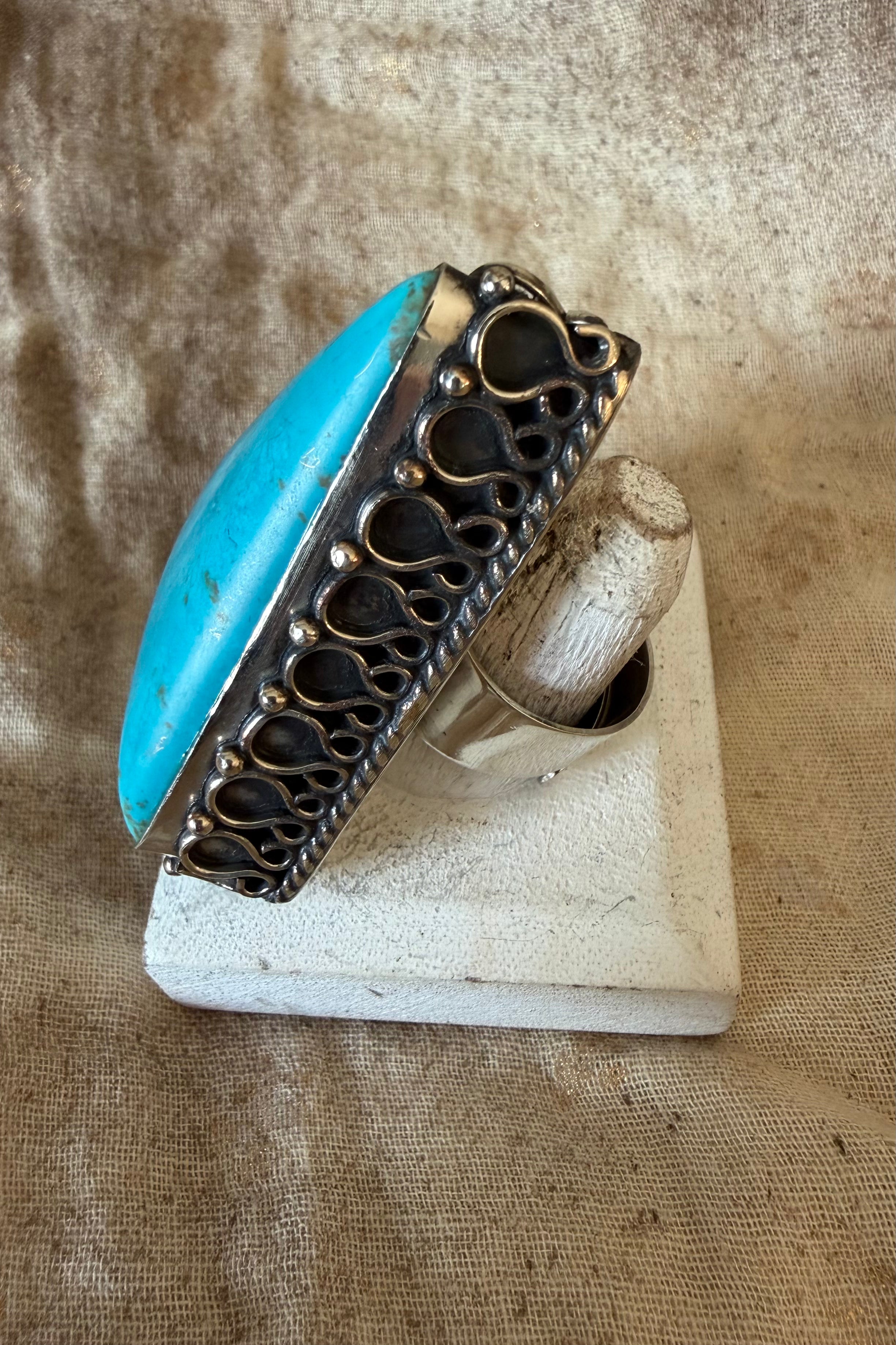 Blue Triangle Ring
