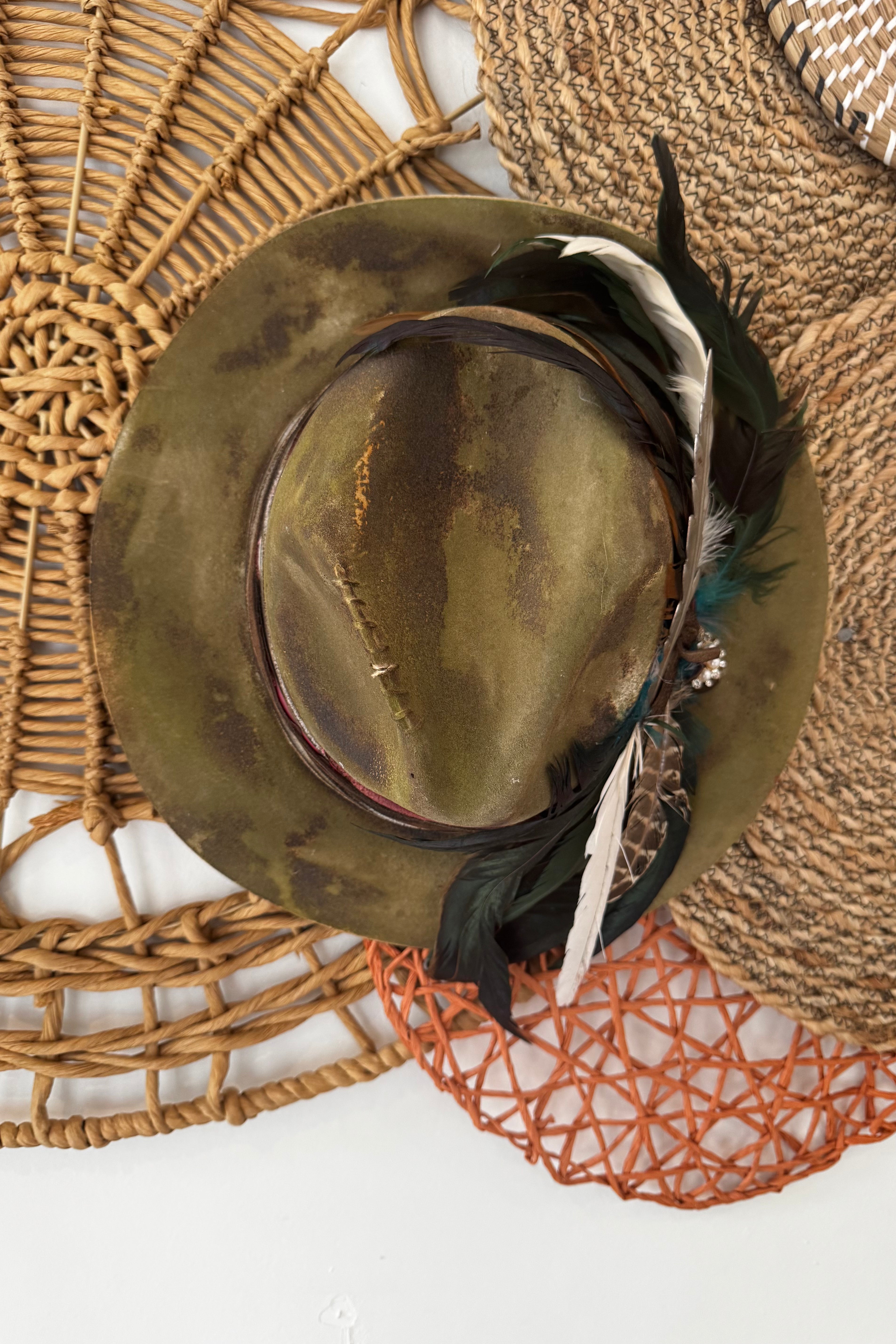 Bliss Feather statement Handmade Cowgirl Hat