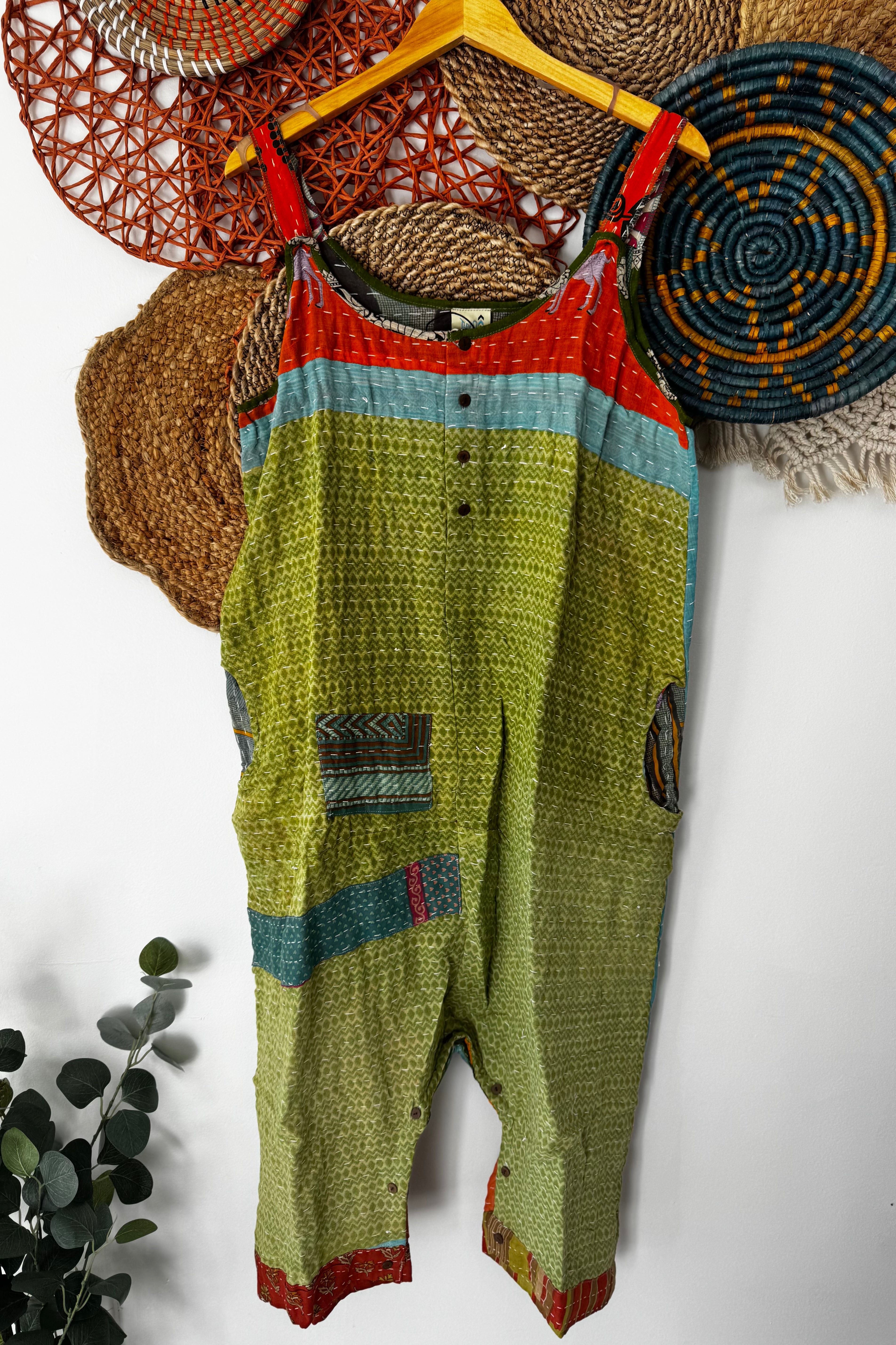 Kantha Sunrise Romper Combo L