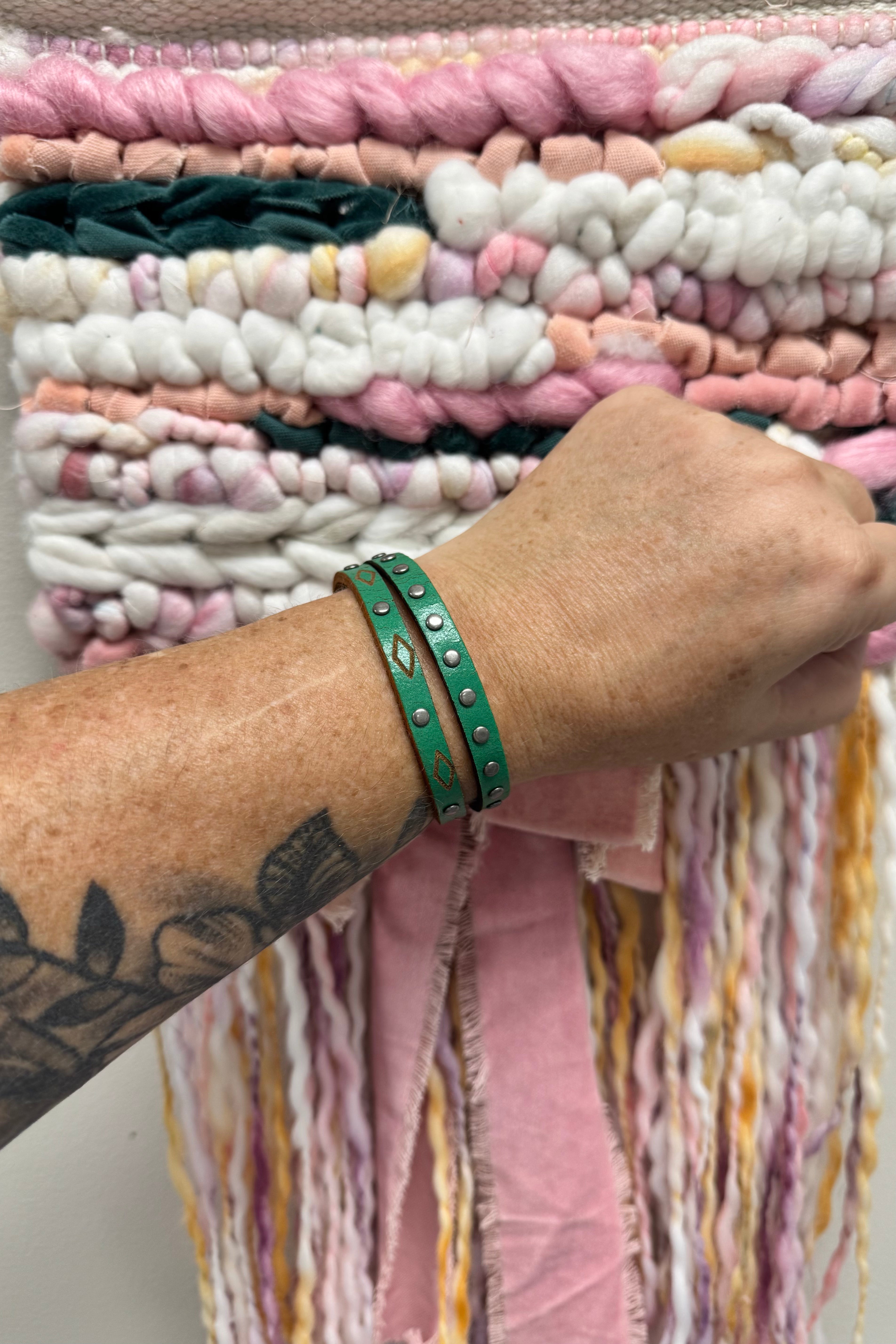 Double Strand Stud and Rhombus Turquoise