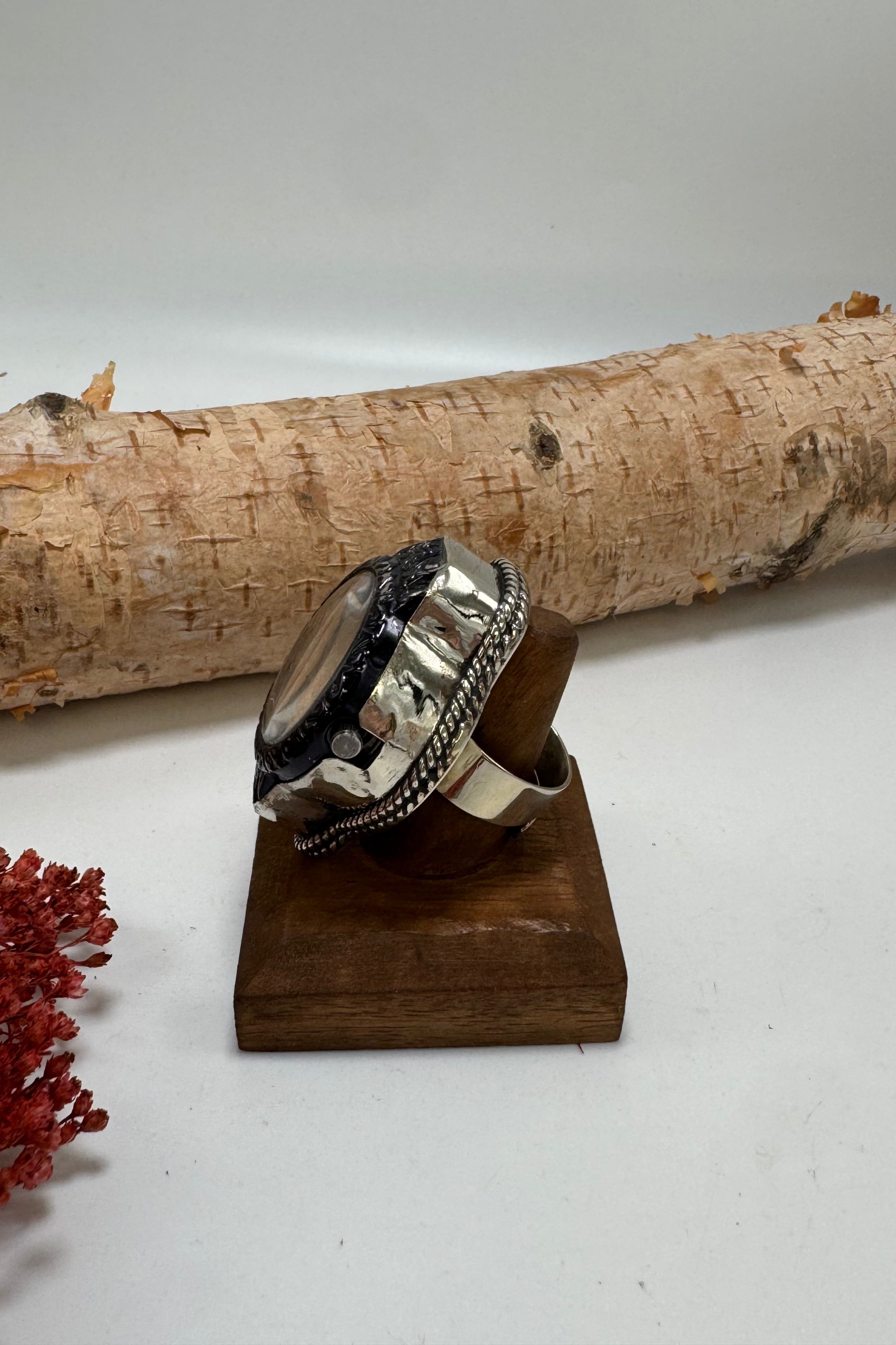Bold in Black Watch Ring