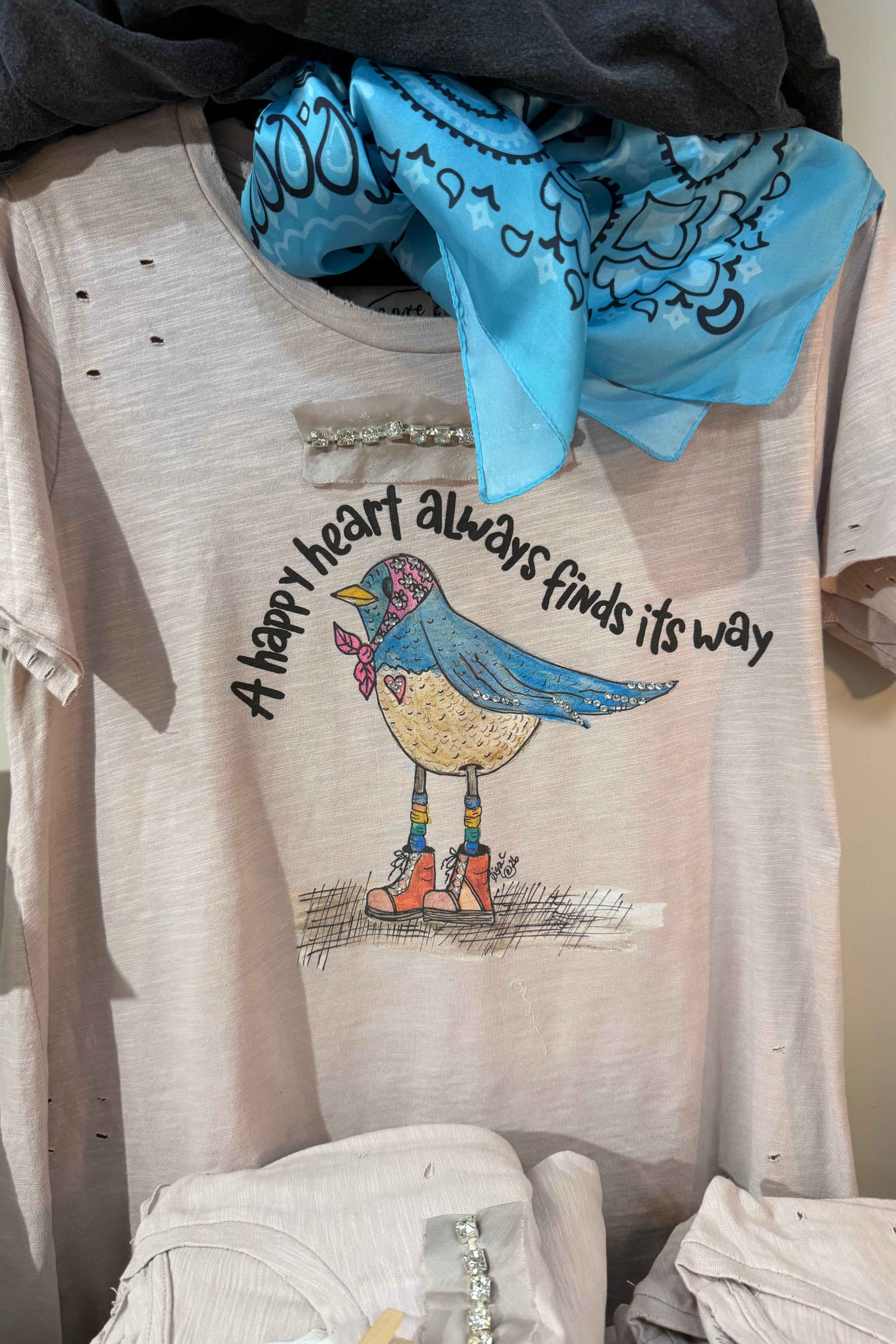 Tweetheart Rhinostone Tee