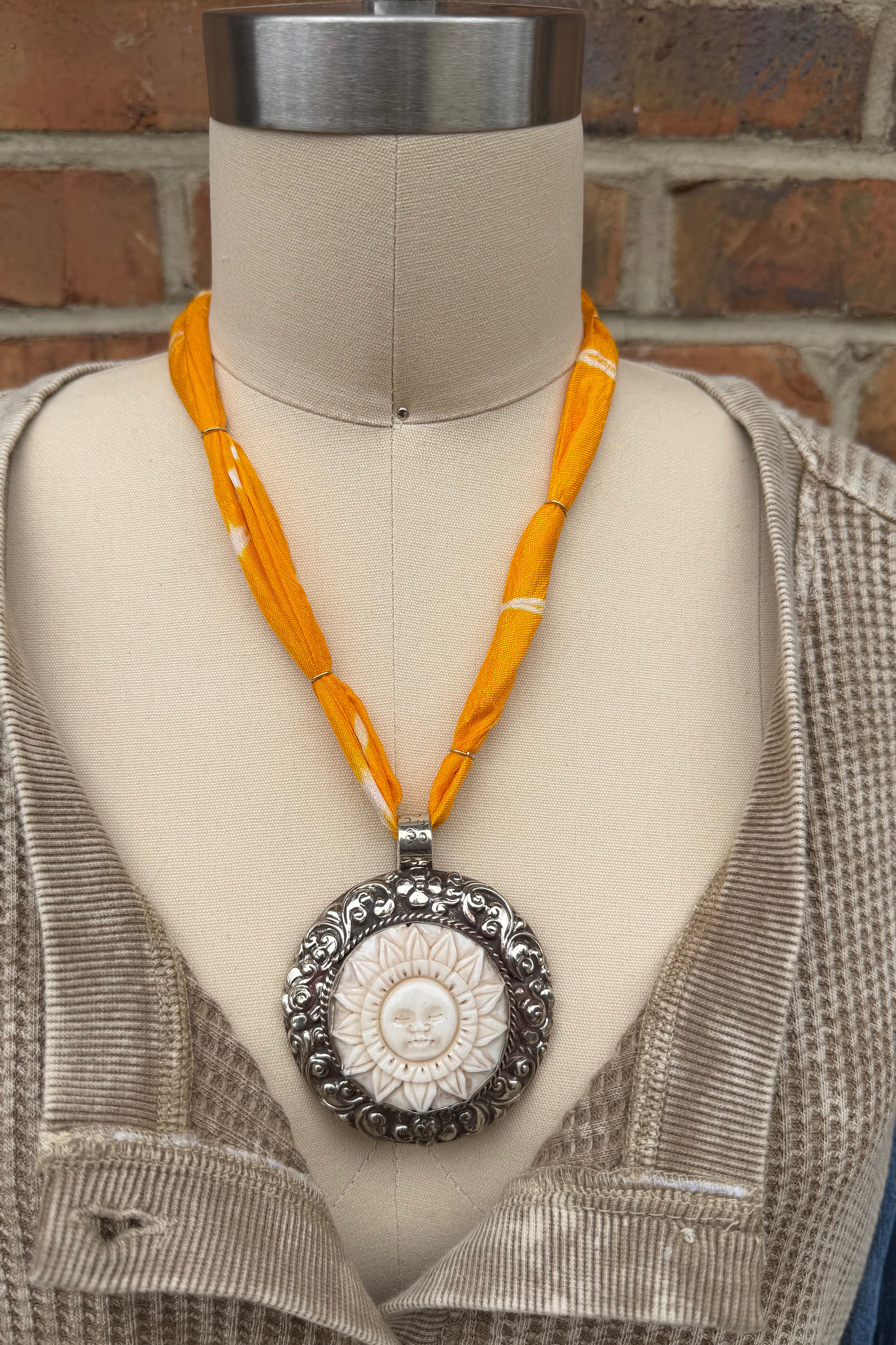 Fabric Sunshine Necklace
