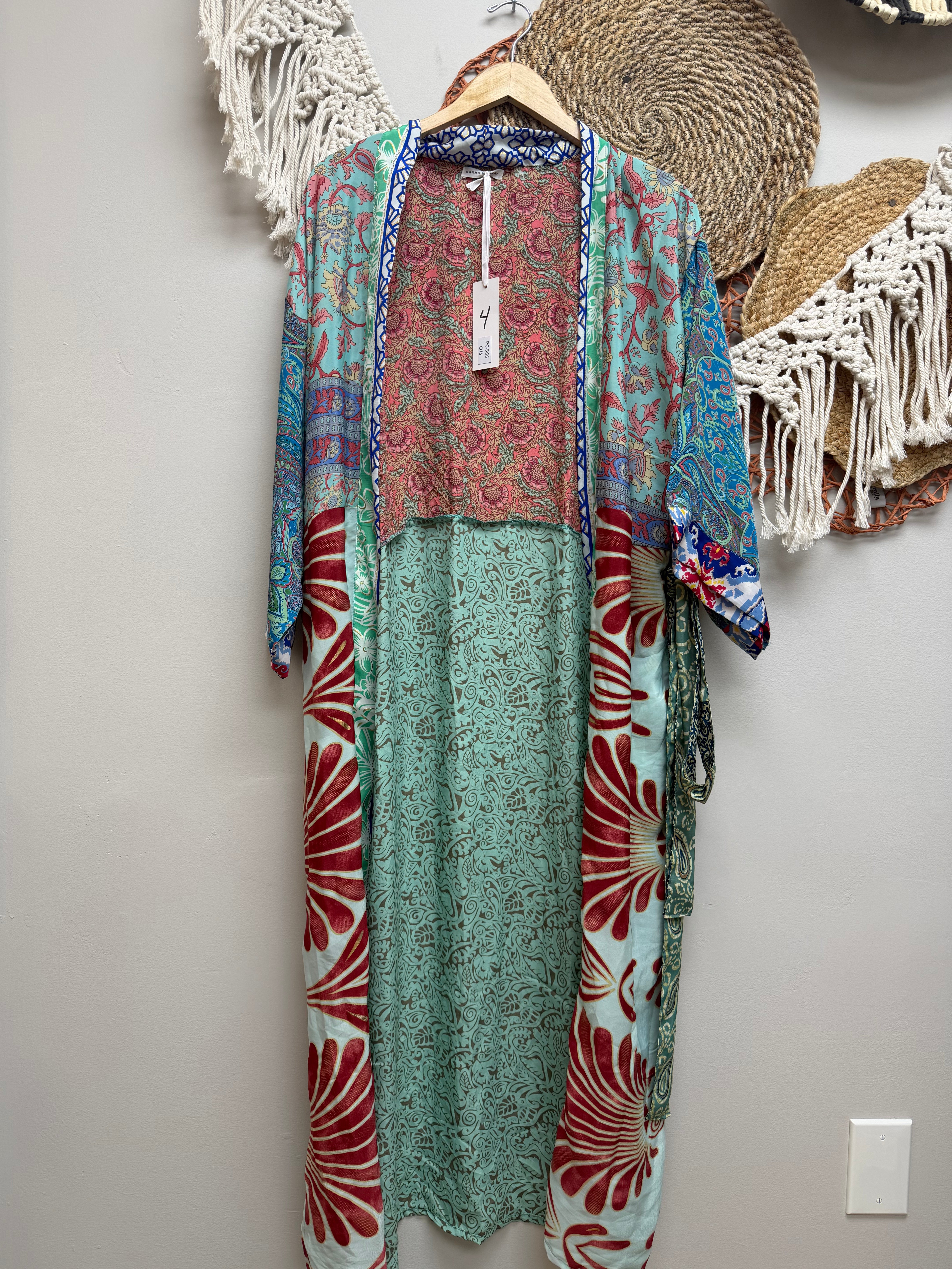 Poly Silk Kimono Combo 4