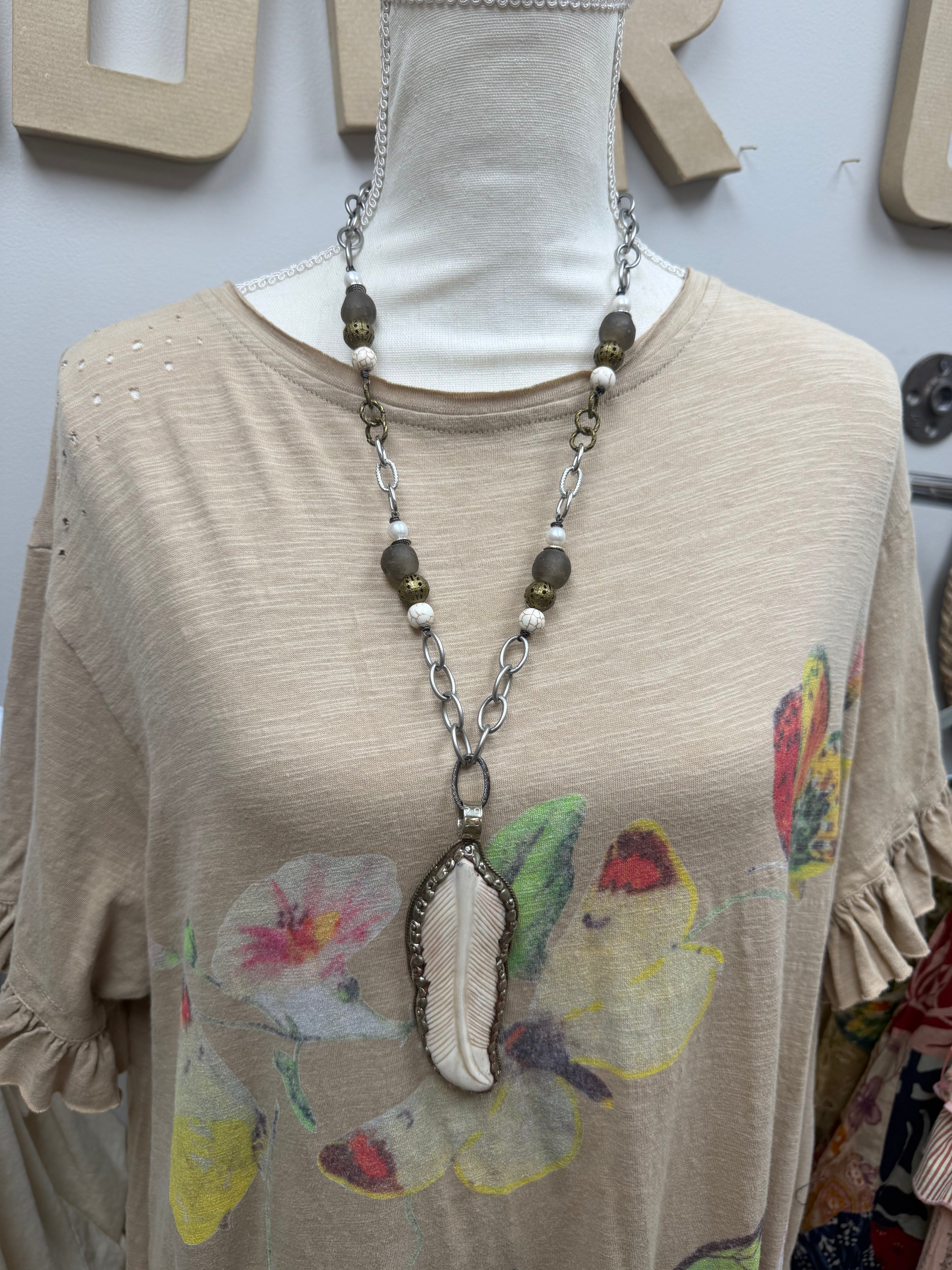 Feather in Flight Necklace