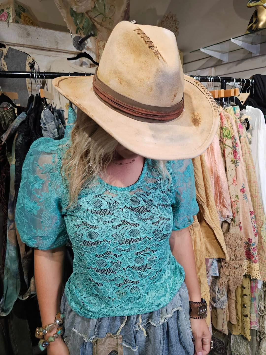 Miss Hattie Turq Sheer Top