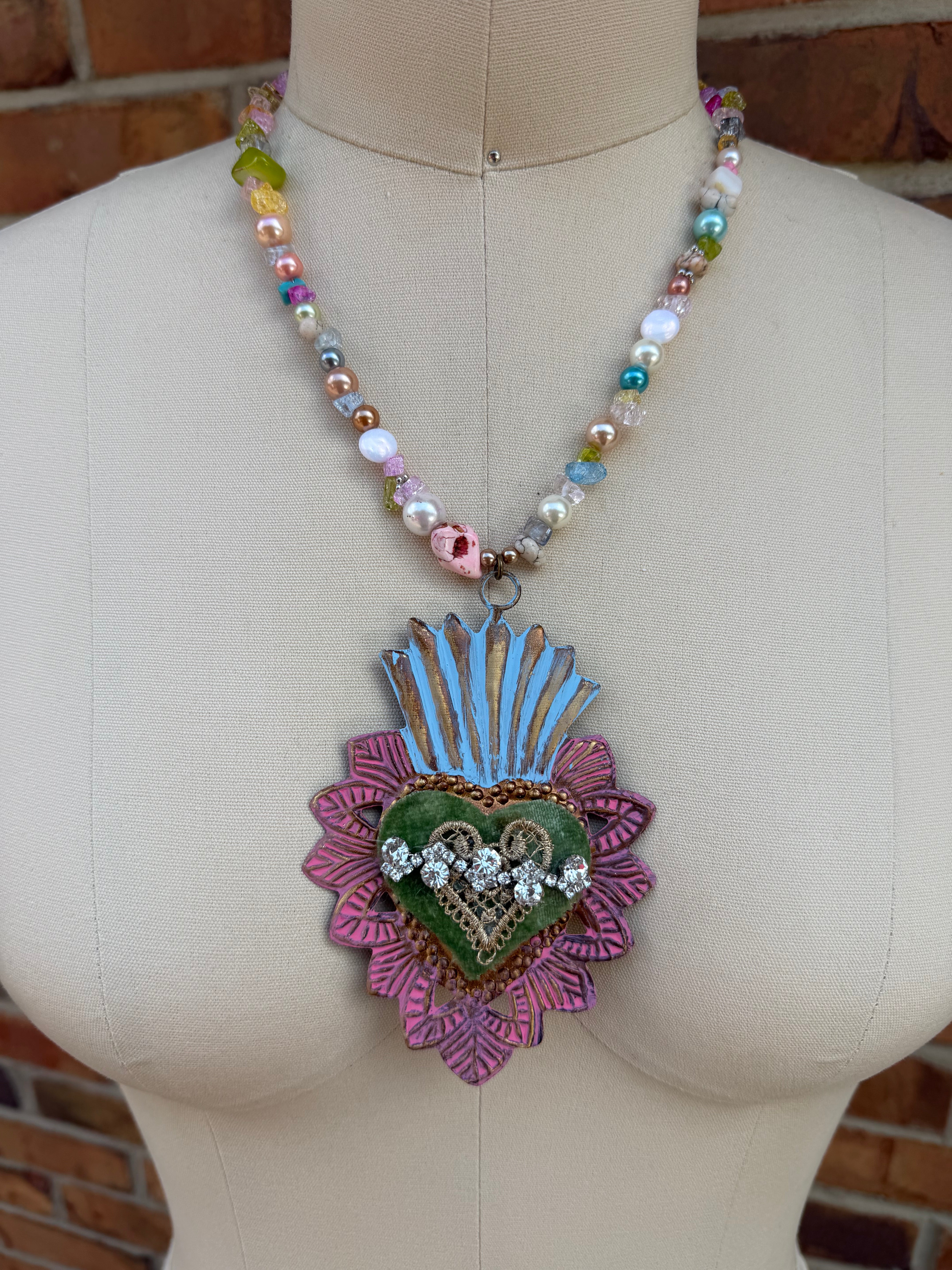 The Artsy Sacred Heart Necklace