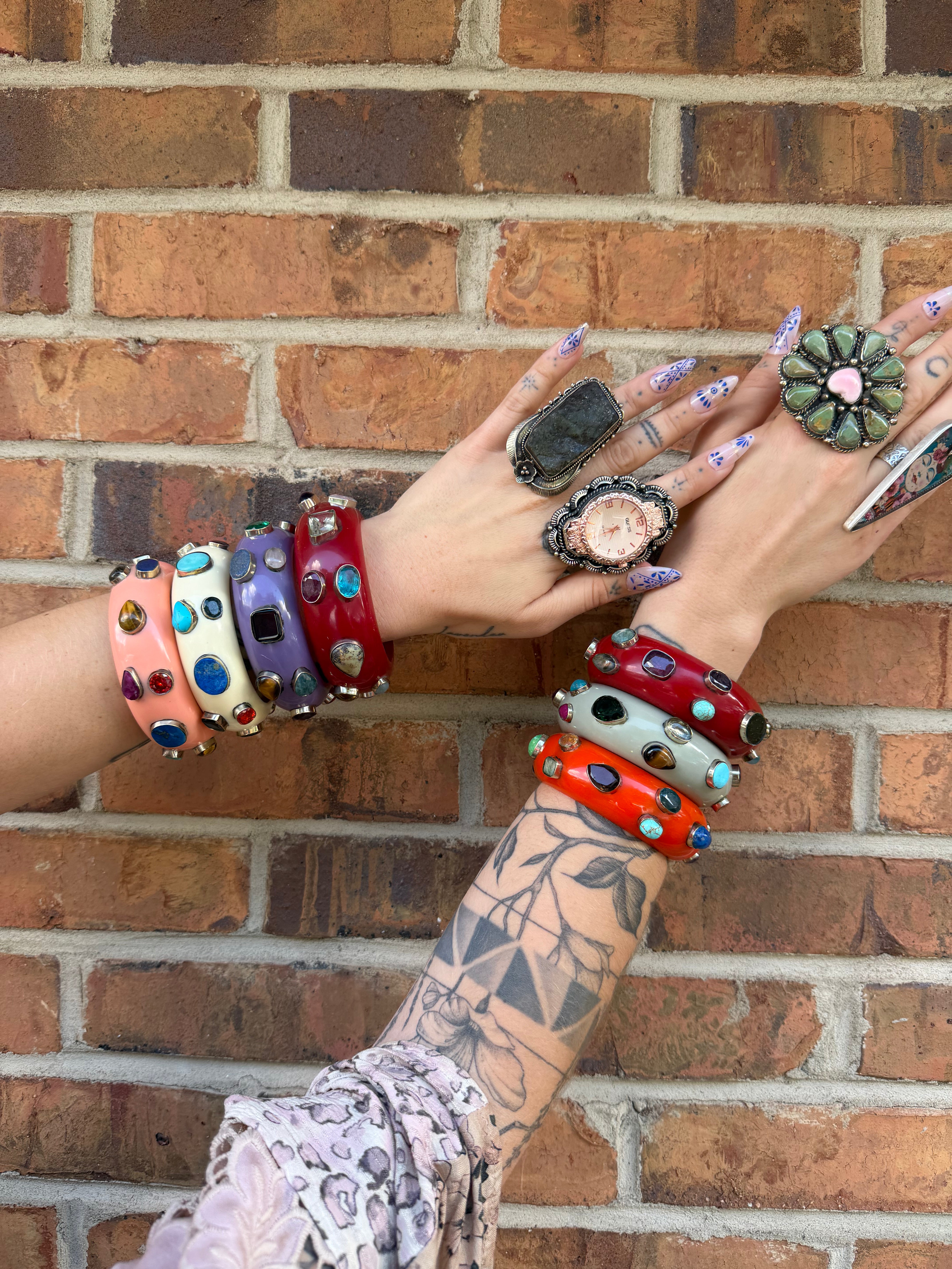 Thin Statement Bangles - Choose you Color