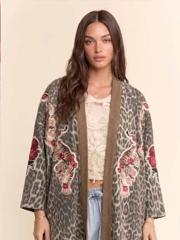 Tiger And Roses Cardigan