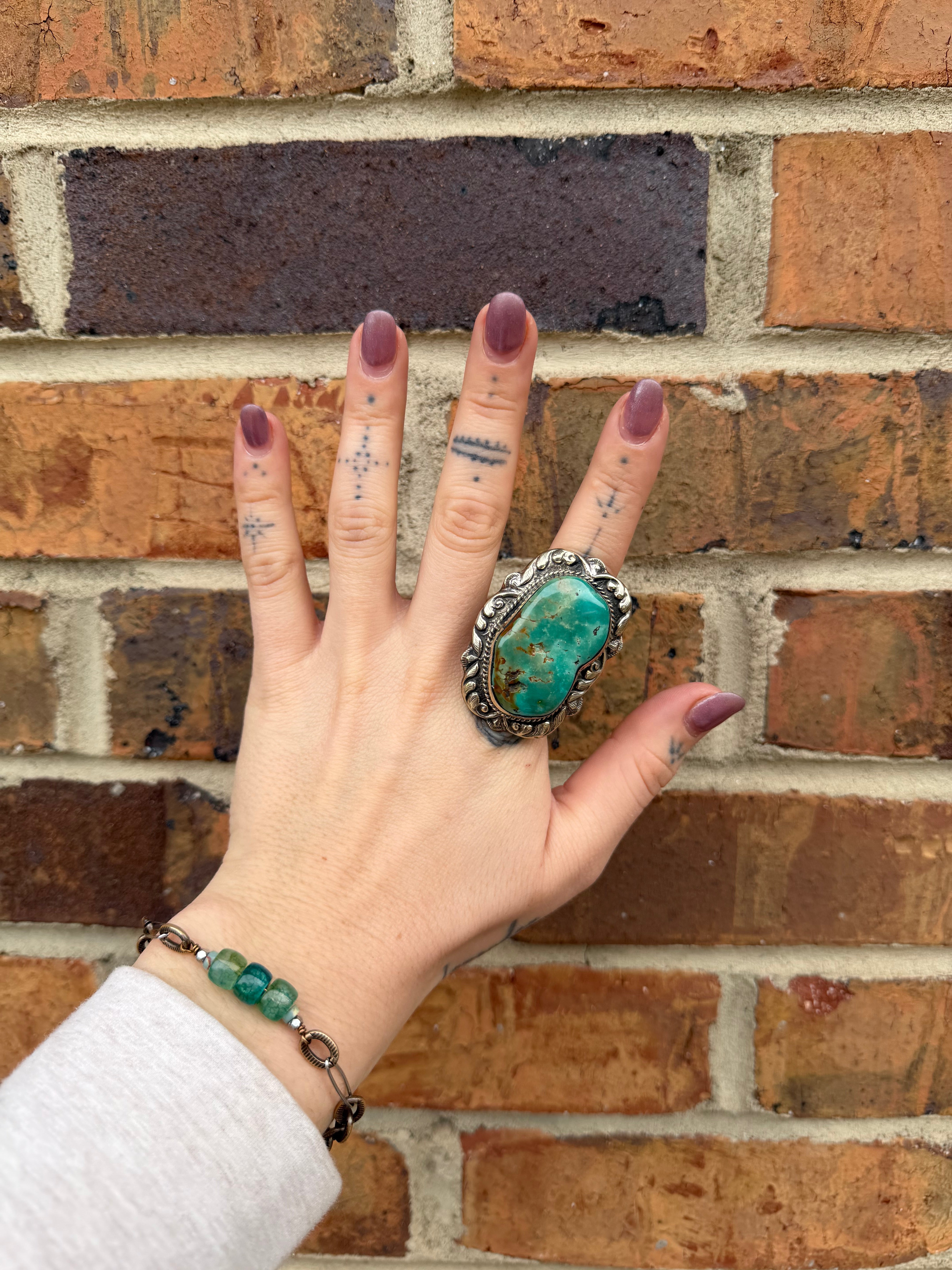 Chunky Nugget Turquoise Ring