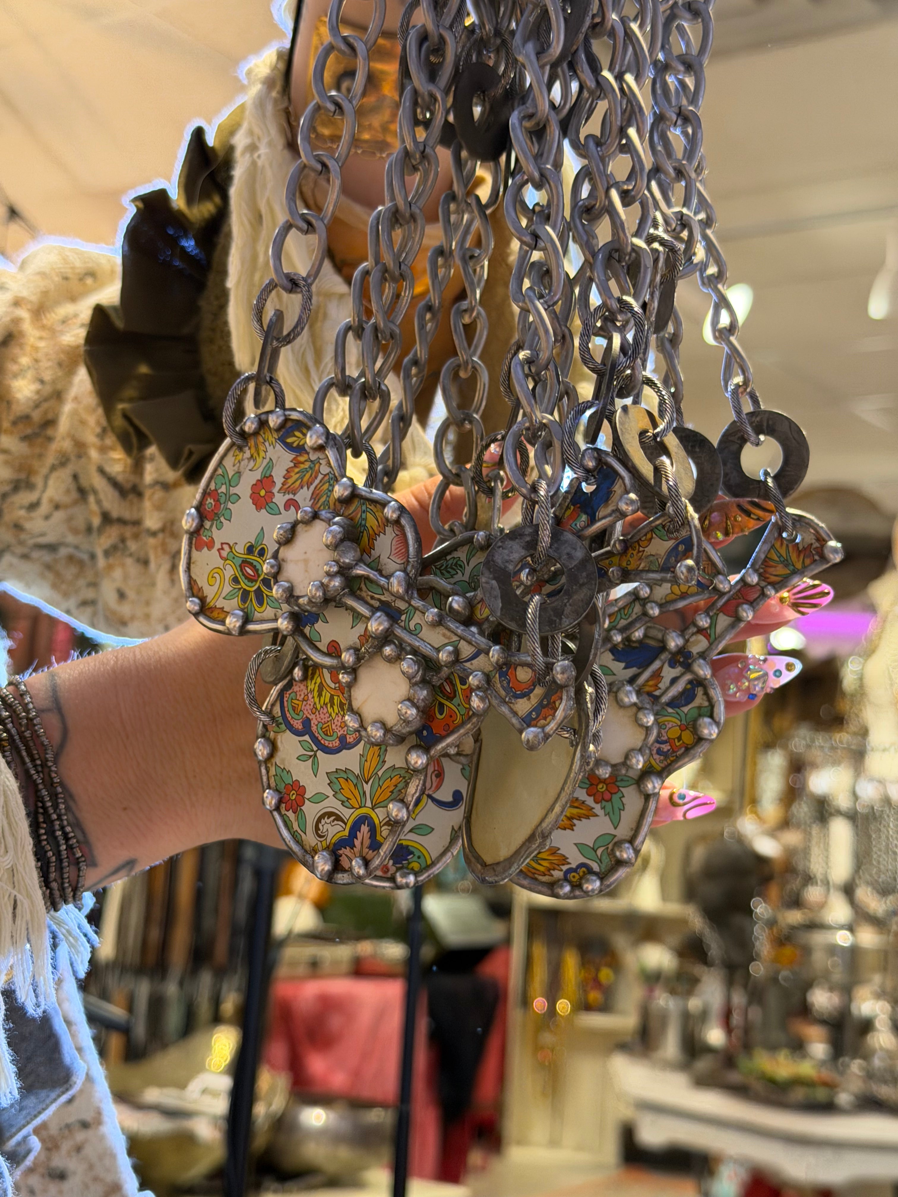 Floral Guitar Necklace