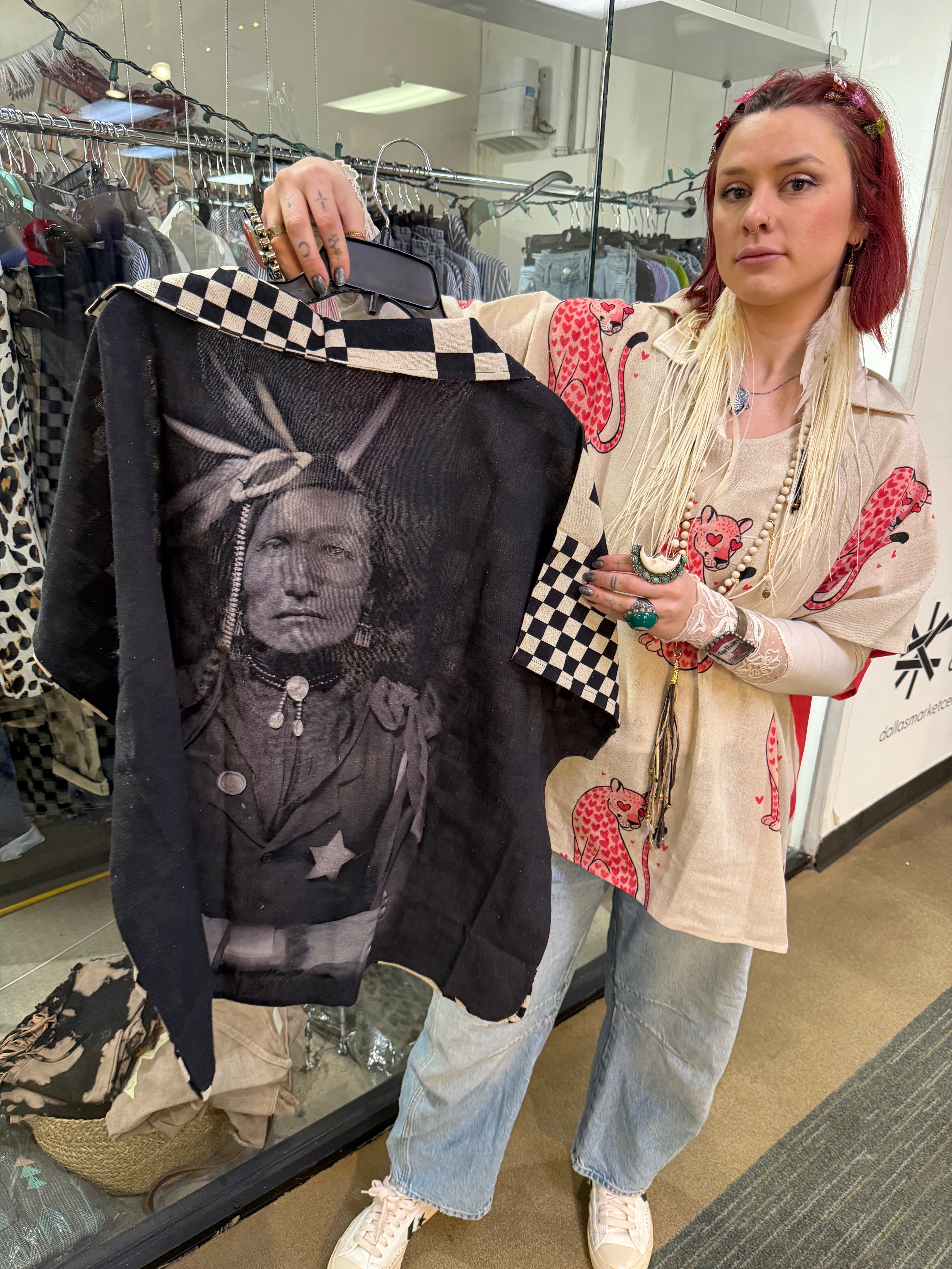 Collared printed top