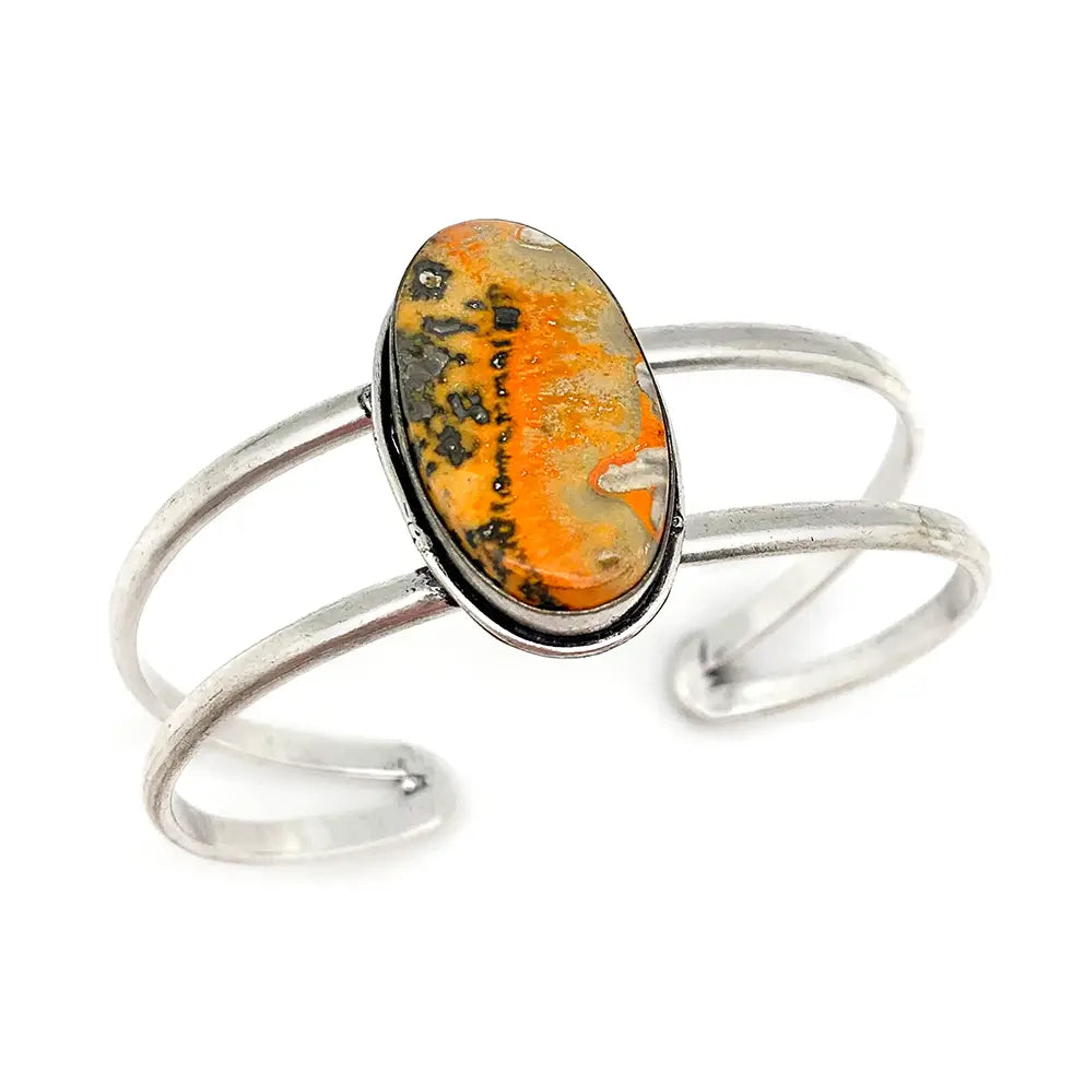 Kashi Semiprecious Stone Cuff Bracelet - Bumblebee Jasper
