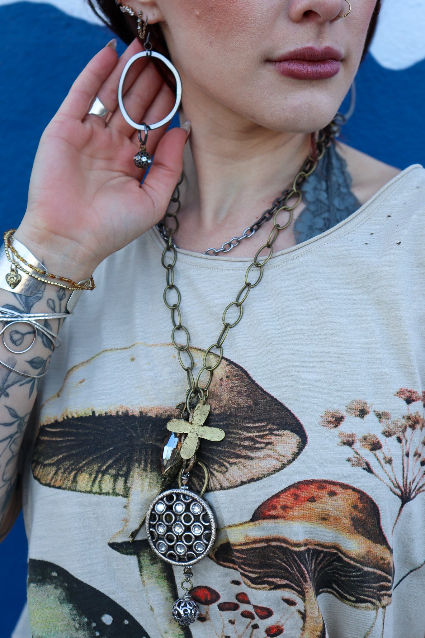 Gypsy Junk Chunky Necklace in Luxe-G
