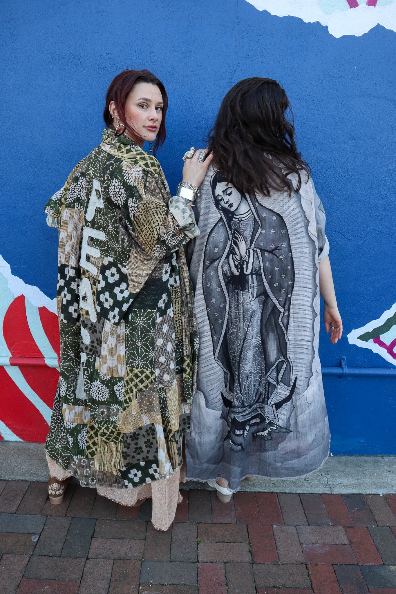 Peace Appliqué Duster Jacket