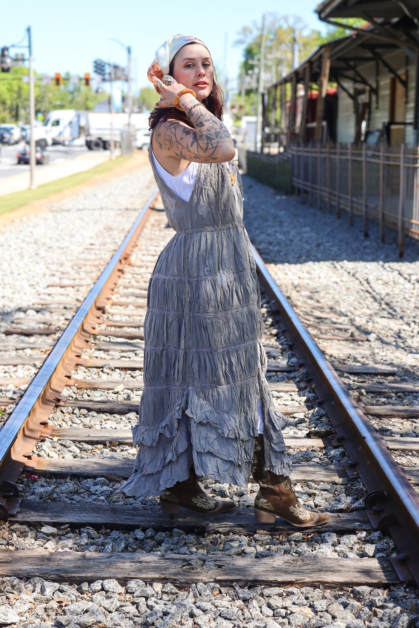 Coming Your Way Maxi Button Down Layering Dress in Charcoal