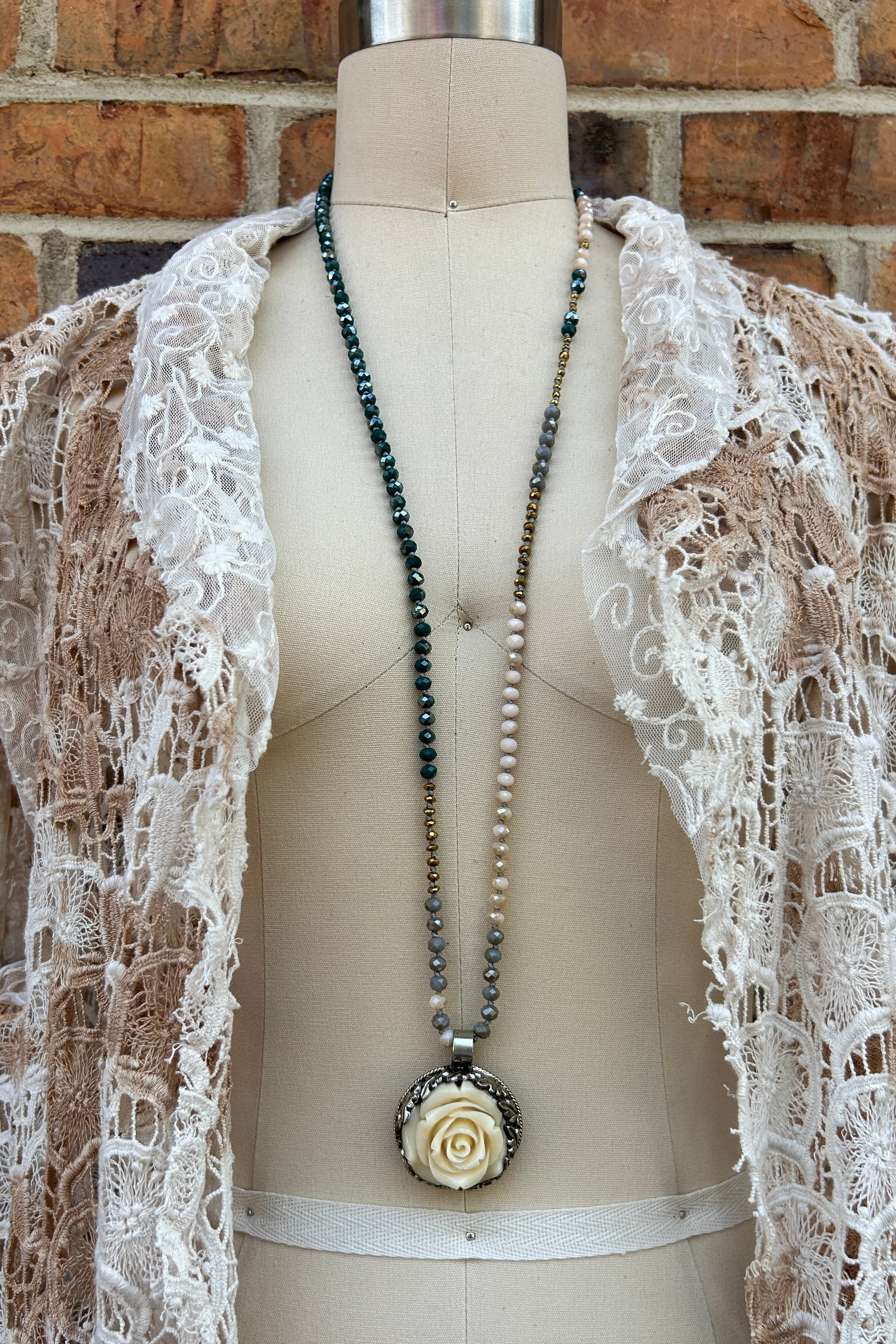 OOAK - 25 - Rose Drop Necklace