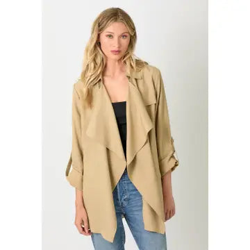 Tencel Open Trench Coat