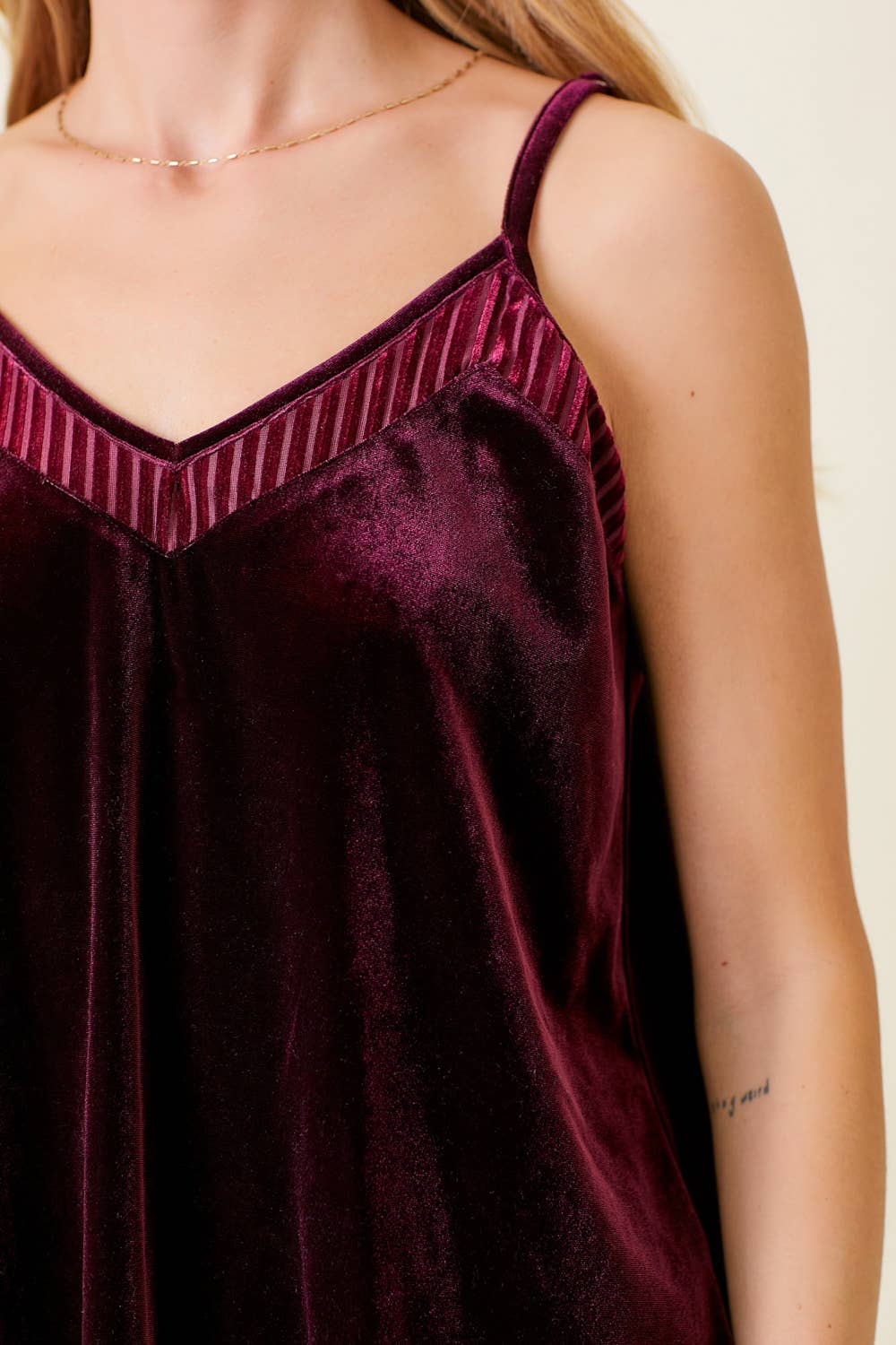 Sale - The Zenna Mixed Velvet Cami