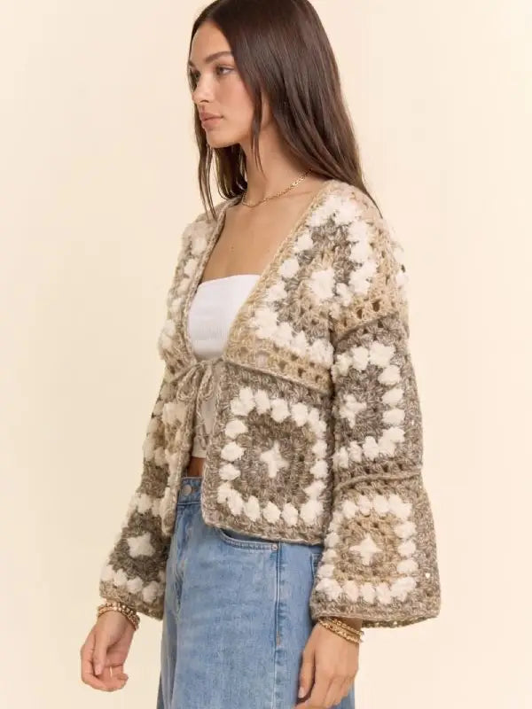 Cozy Wool Blend Knit Cardigan
