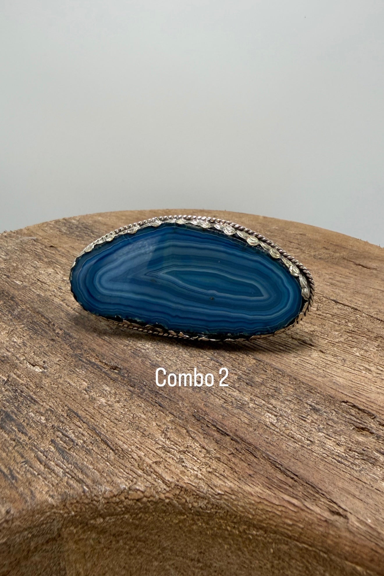 Agate GeodeSlab Rings In Bright Blues - ivyandlavyboutique ivyandlavyboutique