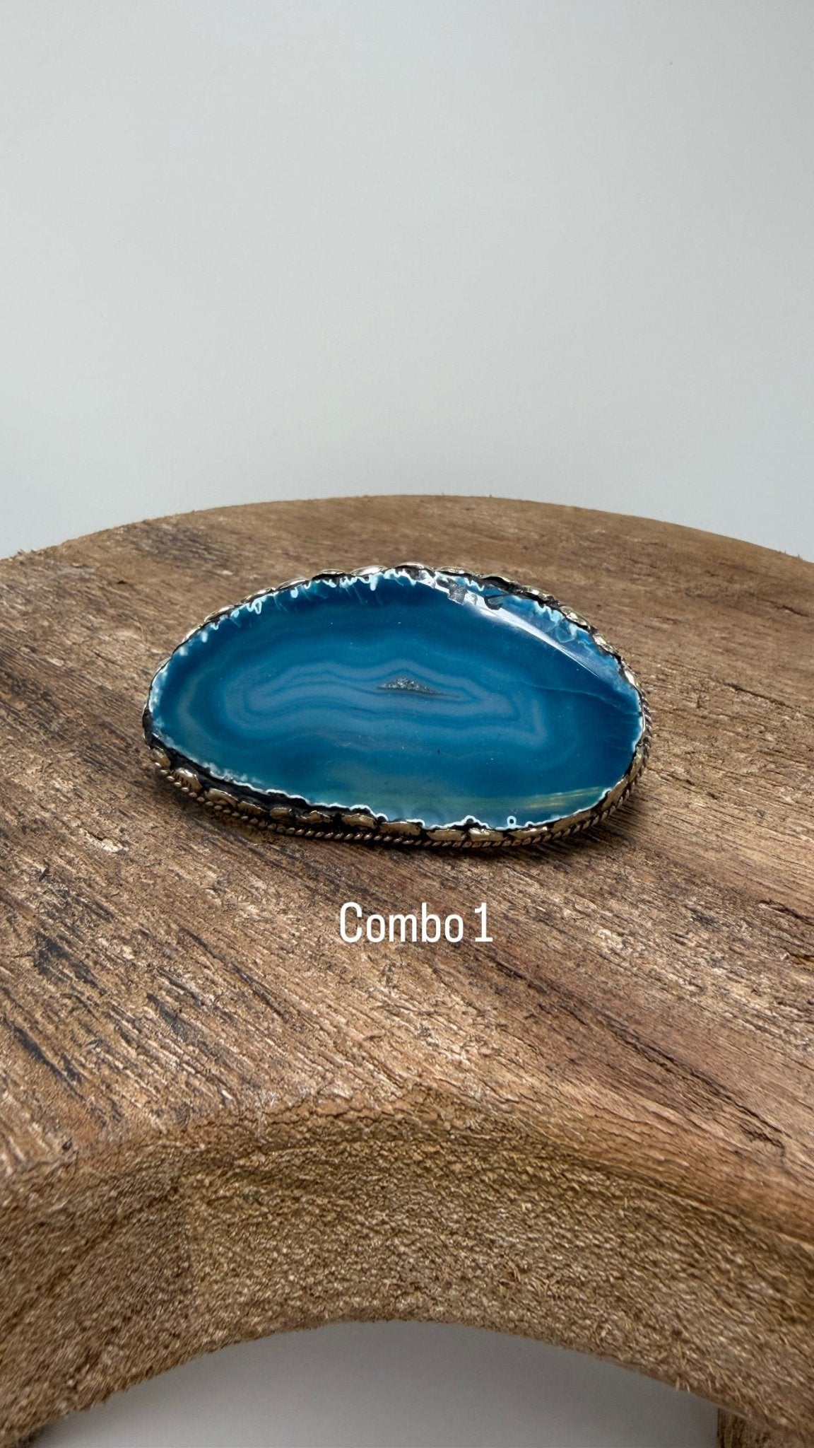 Agate GeodeSlab Rings In Bright Blues - ivyandlavyboutique ivyandlavyboutique