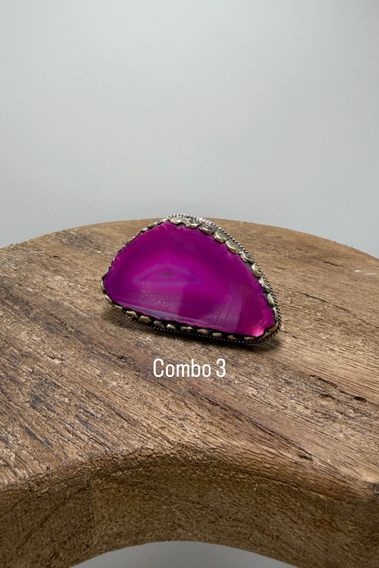 Agate Slab Ring in Pinks - ivyandlavyboutique ivyandlavyboutique