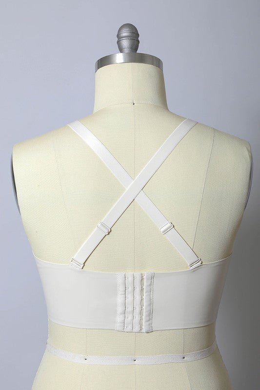 Alexis Faux Leather Longline Bralette Plus Size - ivyandlavyboutique Leto Accessories