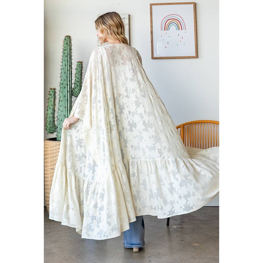 All Over Lace Open Front Kimono - ivyandlavyboutique Oli&Hali