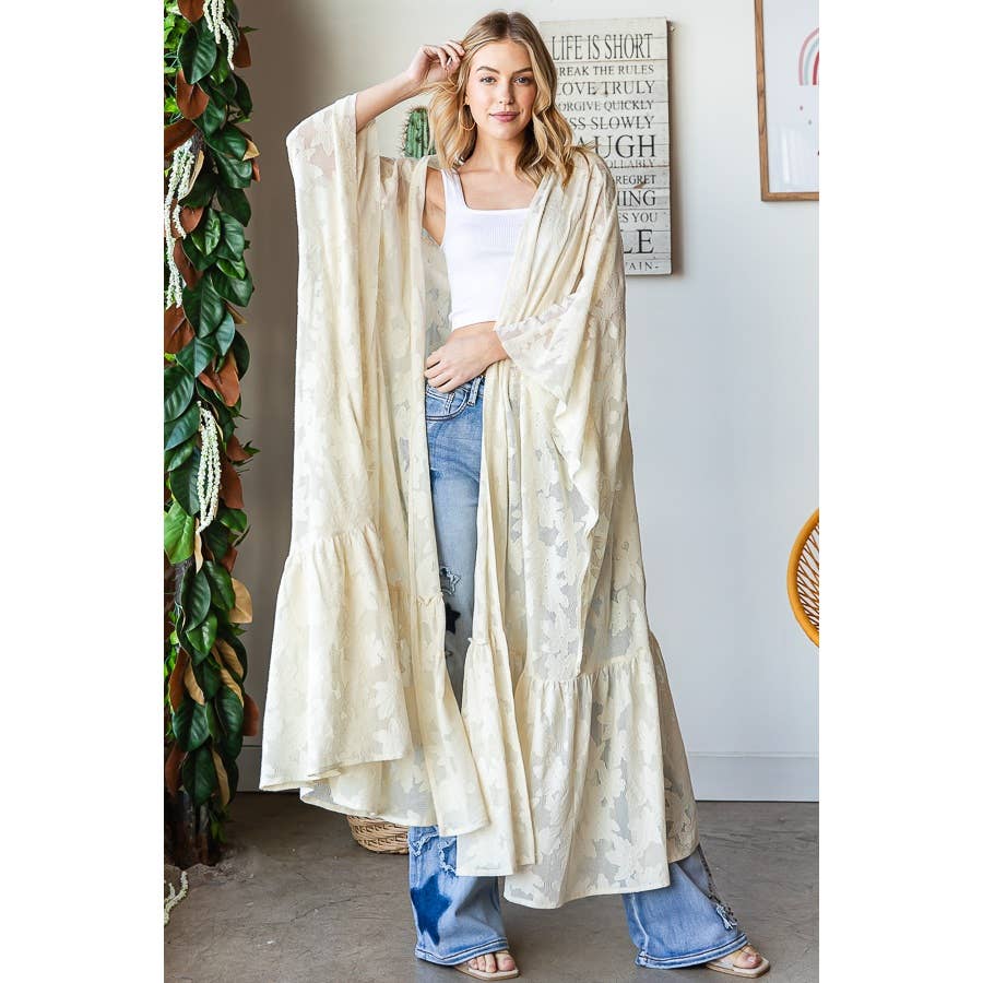 All Over Lace Open Front Kimono - ivyandlavyboutique Oli&Hali