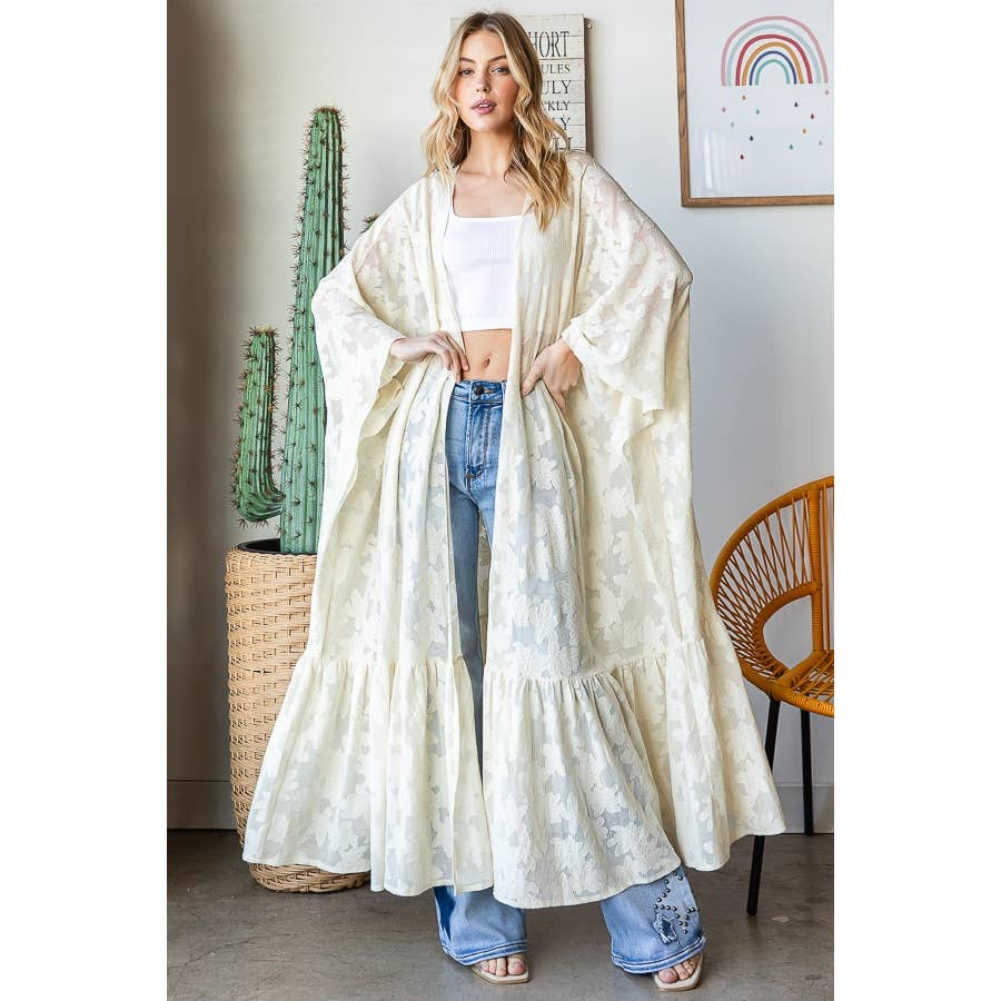 All Over Lace Open Front Kimono - ivyandlavyboutique Oli&Hali