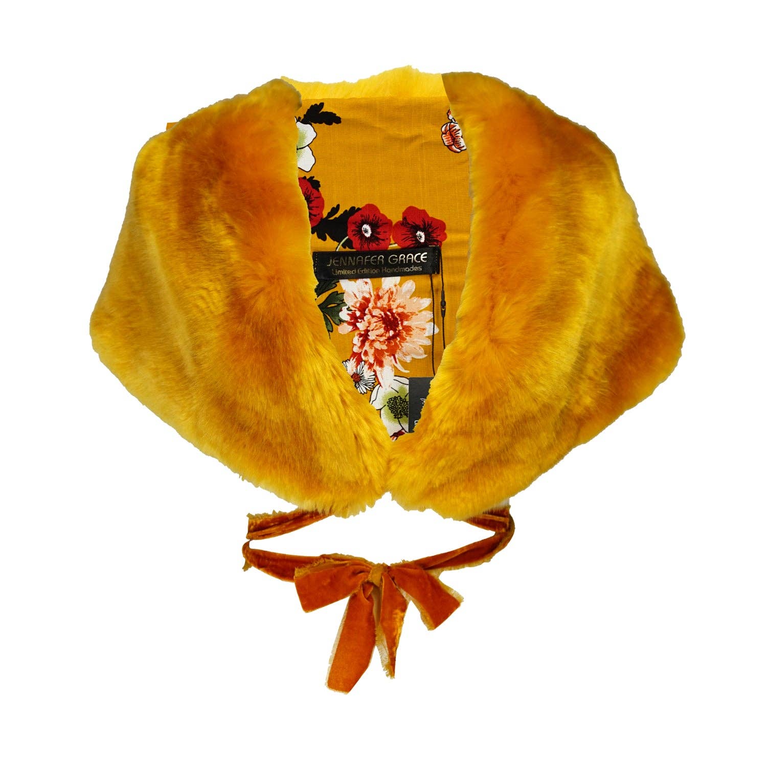 Amber Faux Fur Velvet Knot Stole - ivyandlavyboutique Jennafer Grace