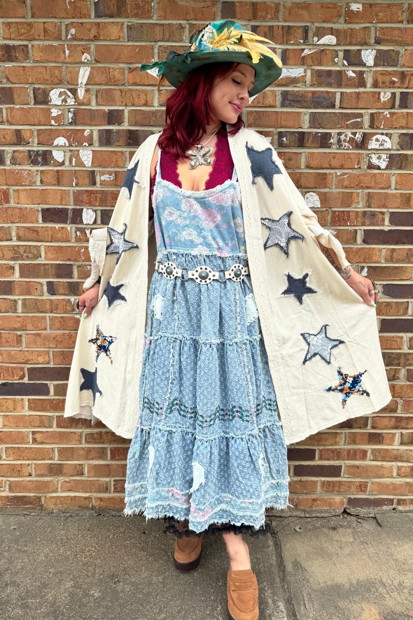 Annabella Twirl Denim Maxi Dress - ivyandlavyboutique Pol Clothing