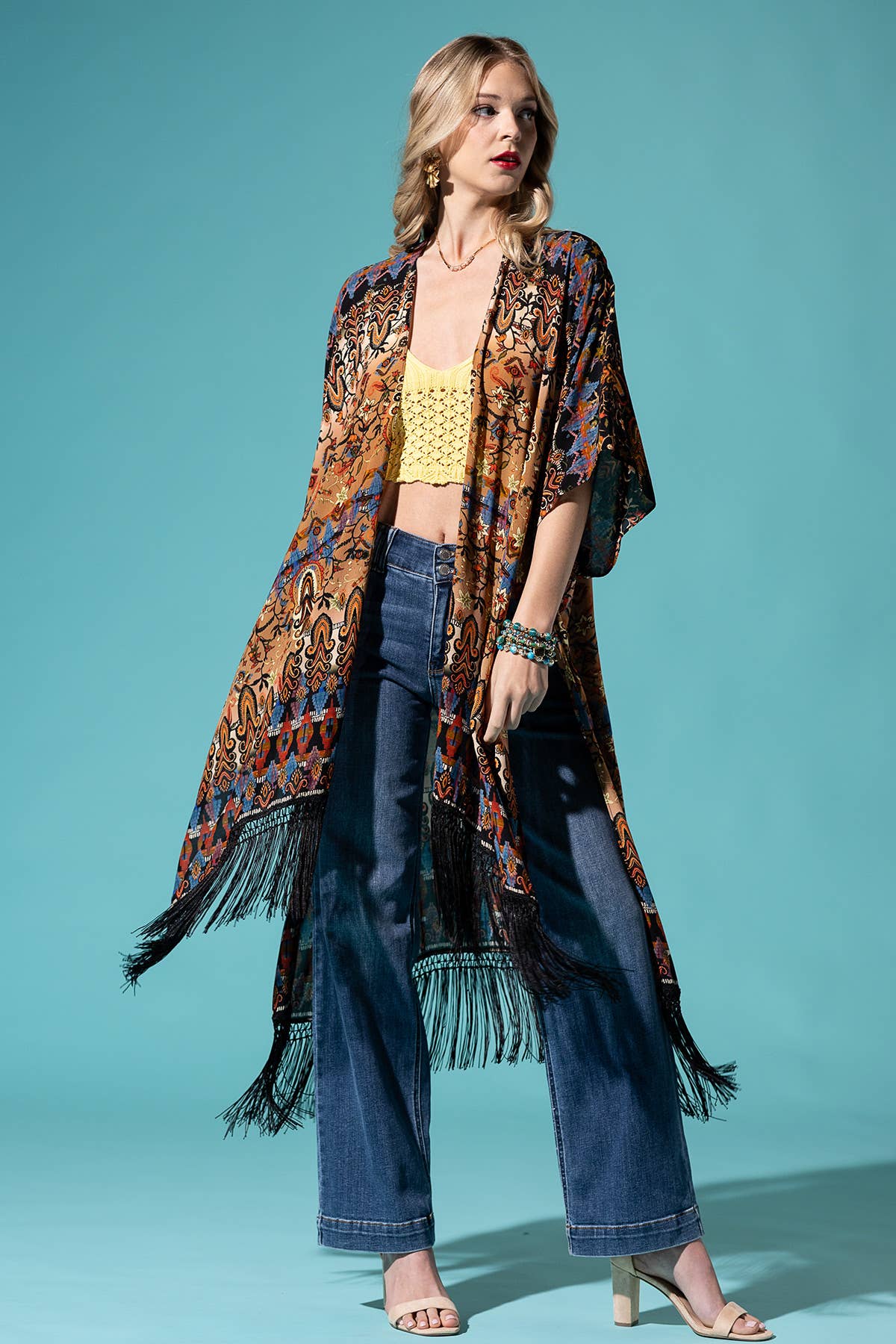 Annecy Fringe Kimono - ivyandlavyboutique Urbanista