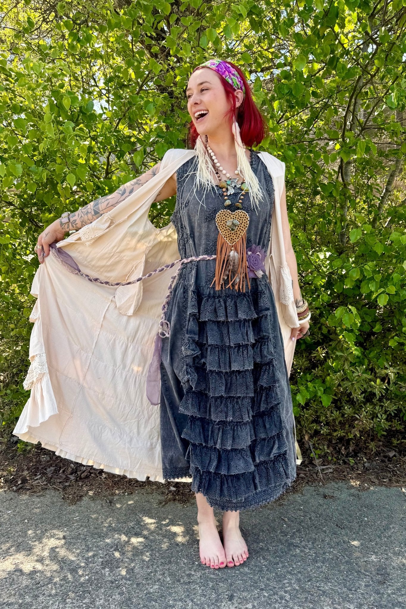 Aphrodite Sleeveless Ruffle Dress - ivyandlavyboutique Blue Velvet