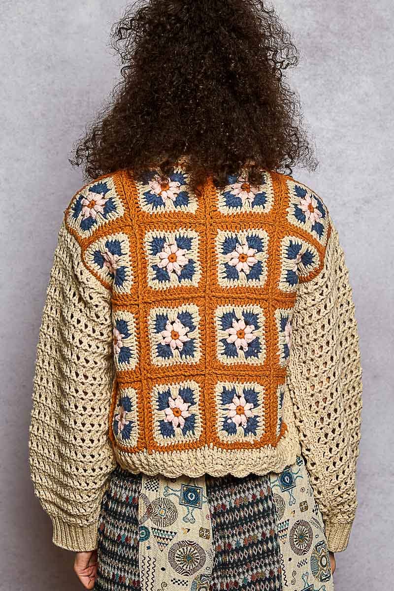 Apple Picking Cropped Sweater Top - ivyandlavyboutique Pol Clothing
